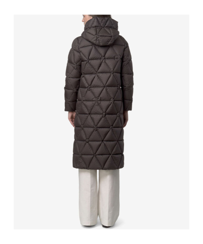 K-way Long-sleeved Down Jacket In Black