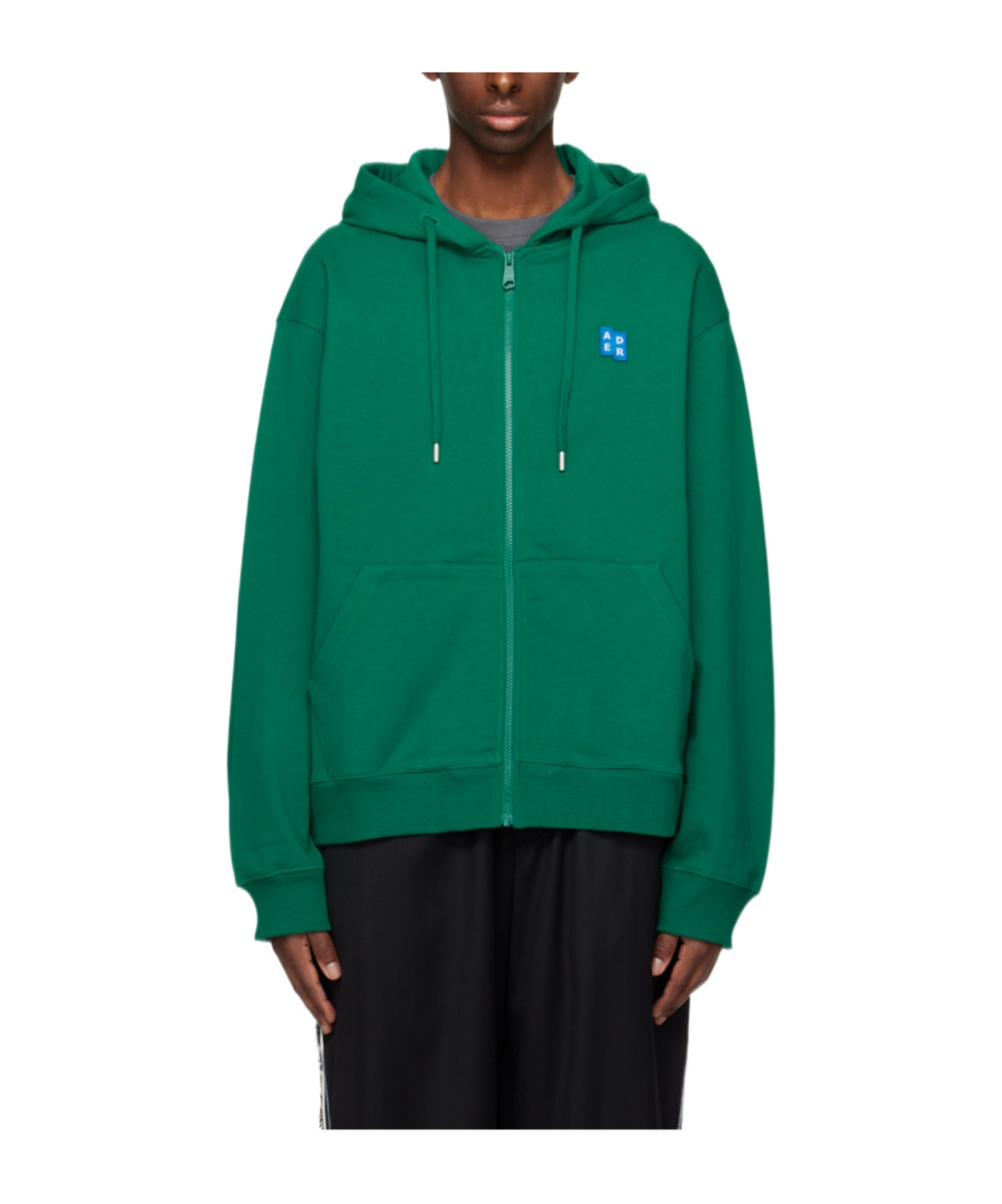 Ader Error Hooded Casual Jacket In Green