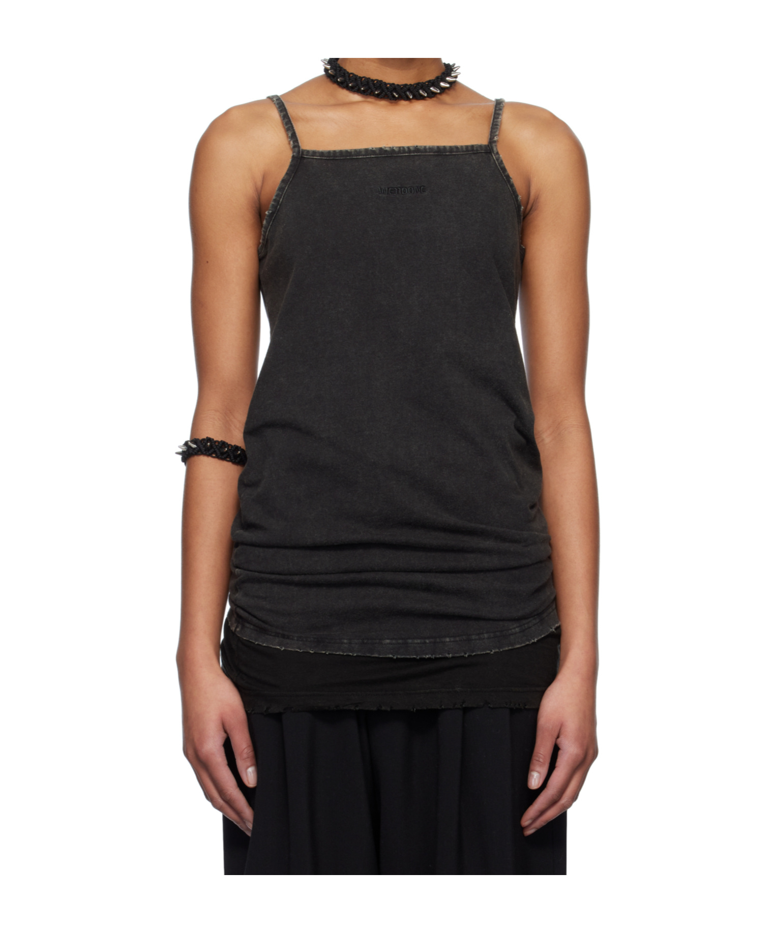 We11 Done Logo Camisole In Black