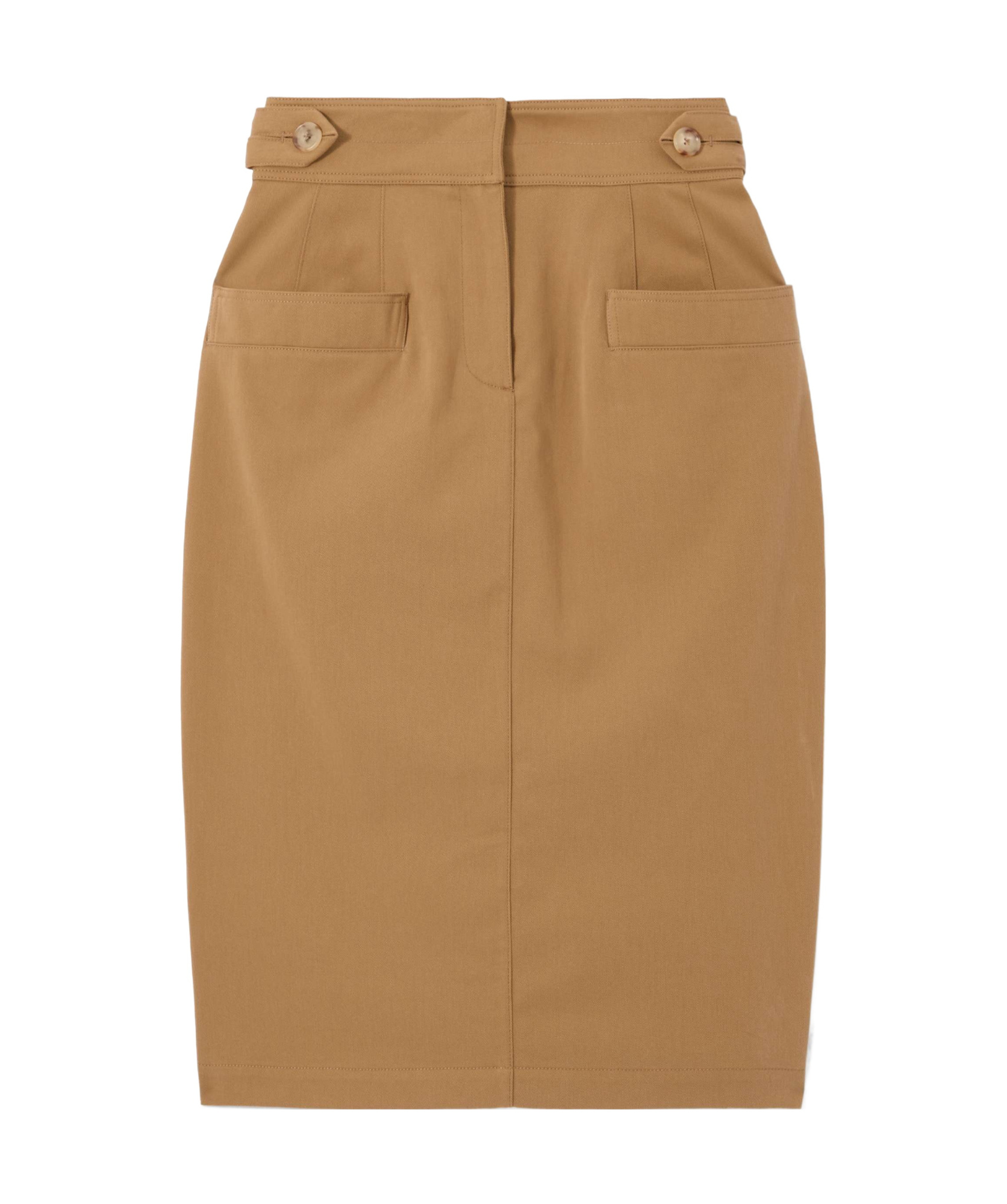 Chloé Twill Midi Skirt In Brown
