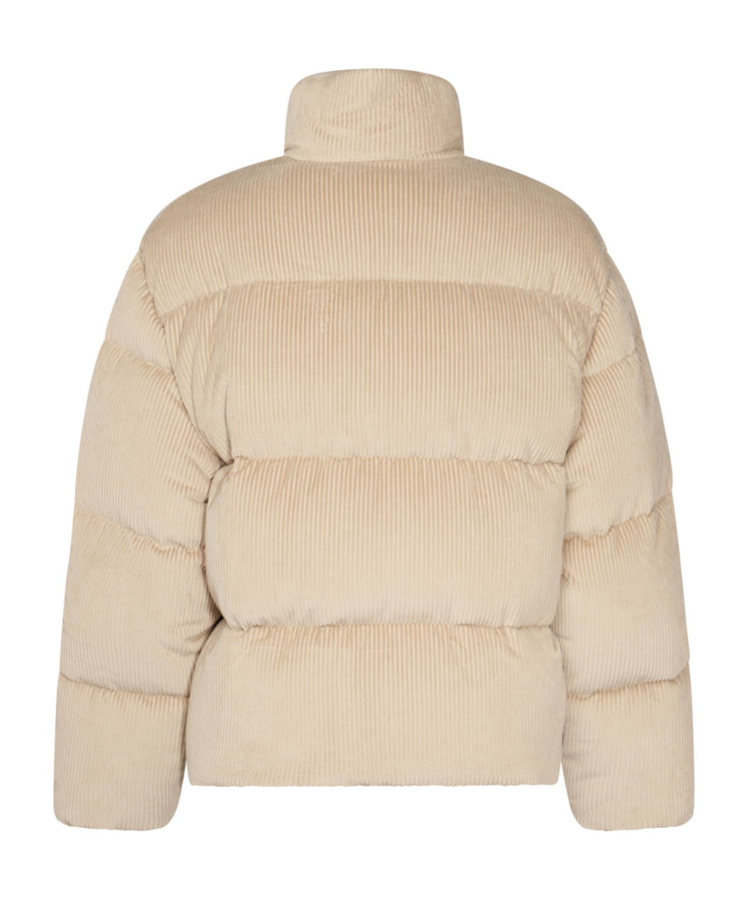 Miu Miu Medium-weight Corduroy Down Jacket In Nude