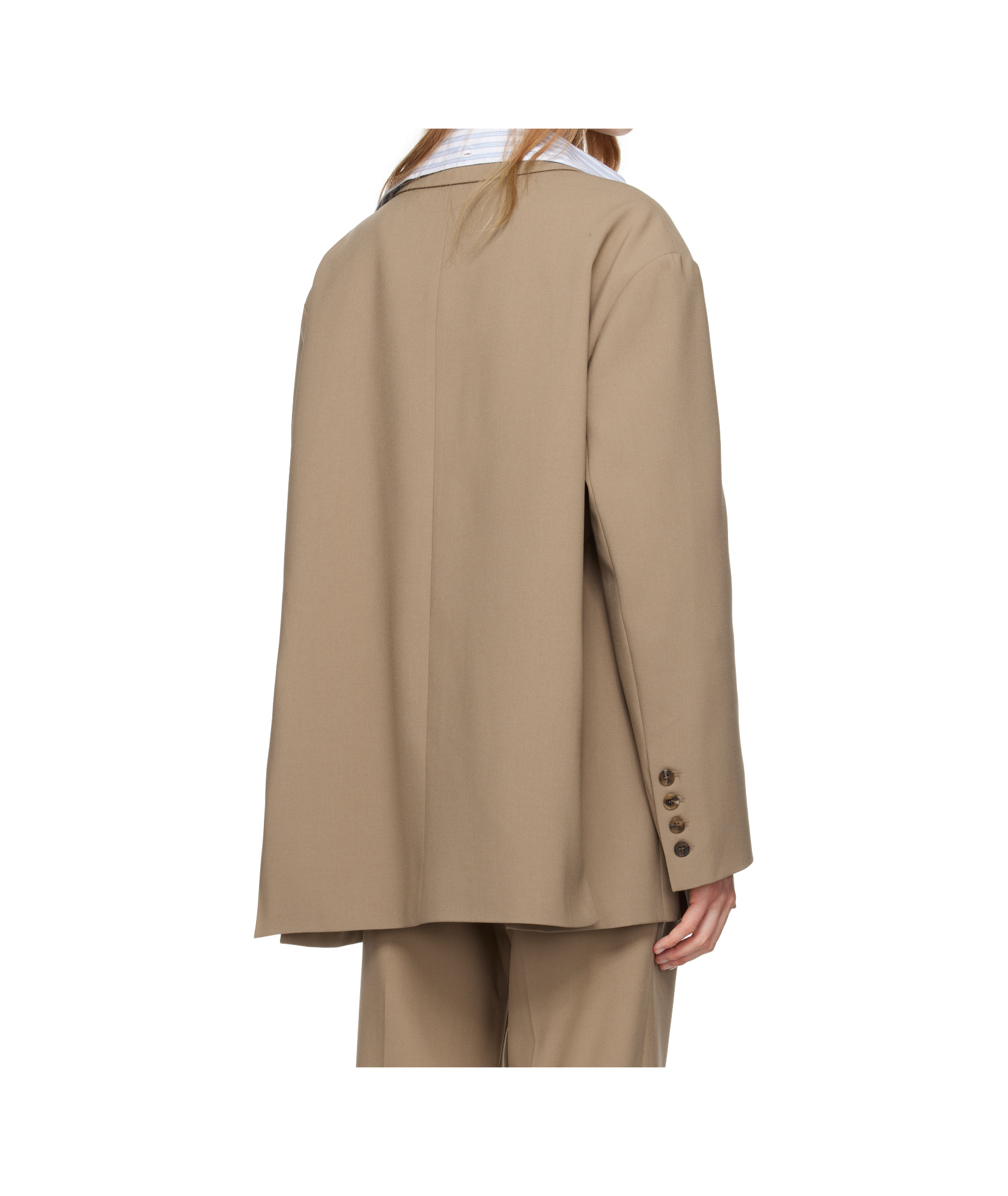 THE FRANKIE SHOP BEA SINGLE-BREASTED BOXY BLAZER 