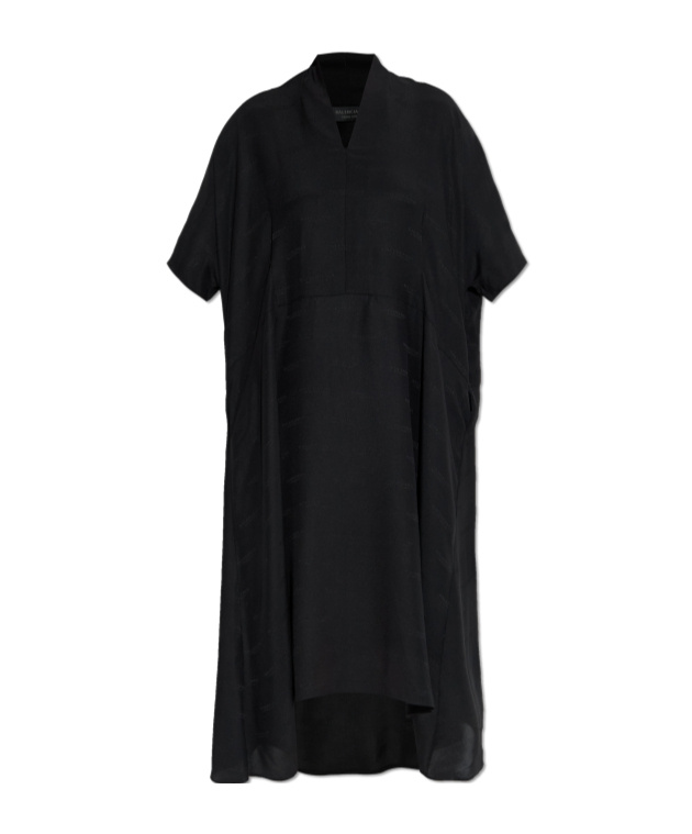 Balenciaga Silk Dress In Black