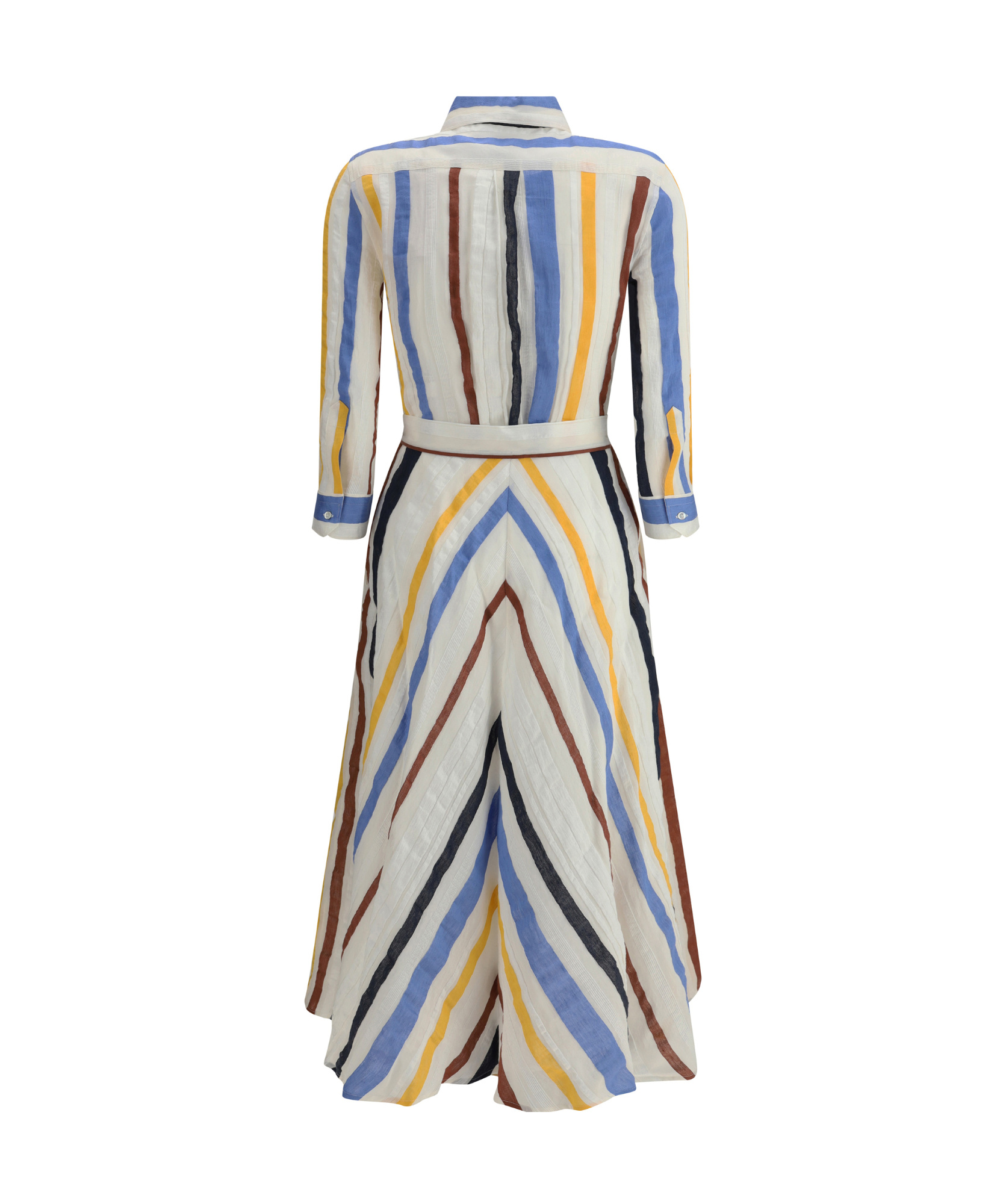 Sara Roka Striped Midi Dress In Multicolor