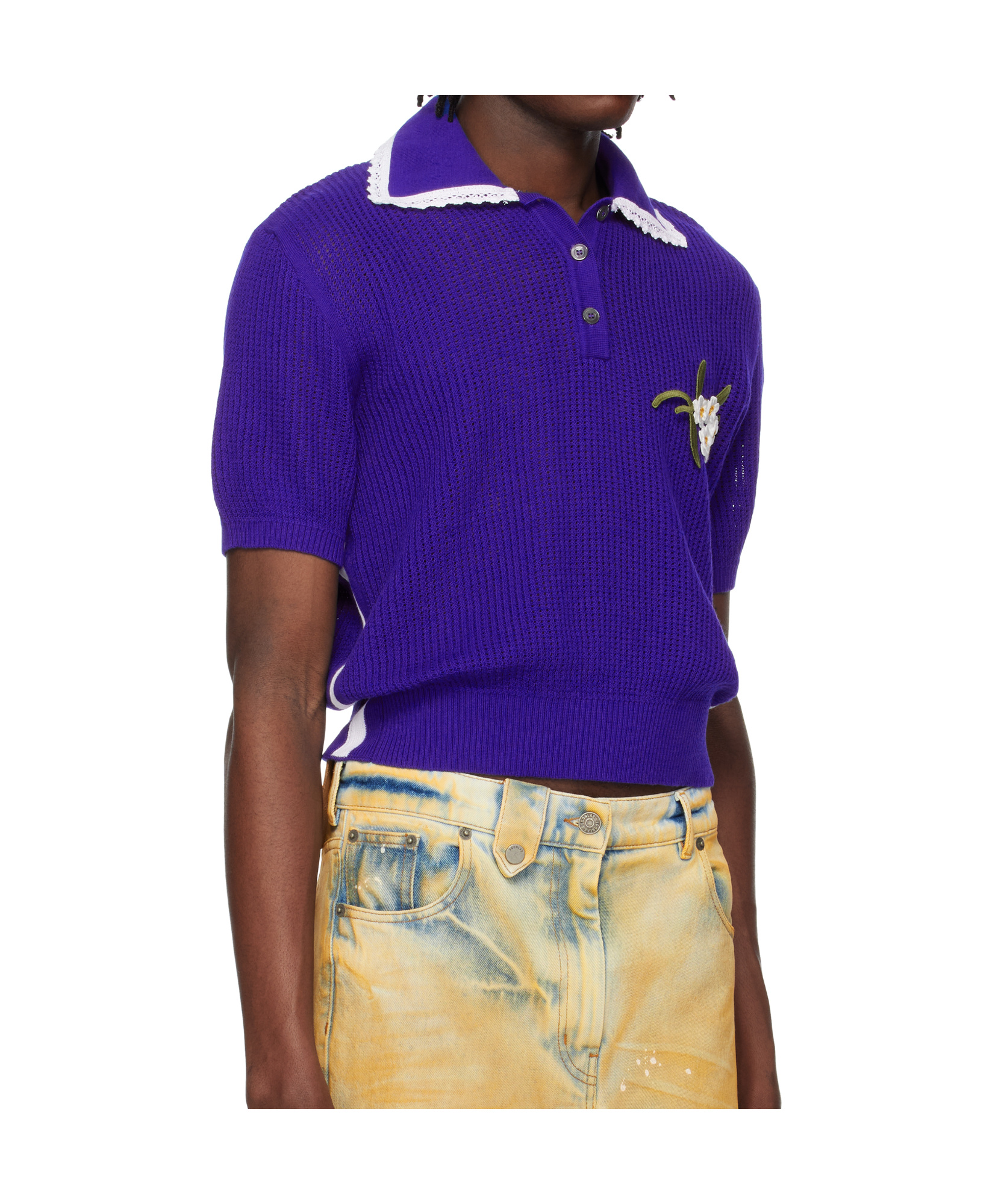Egonlab Knit Polo In Blue