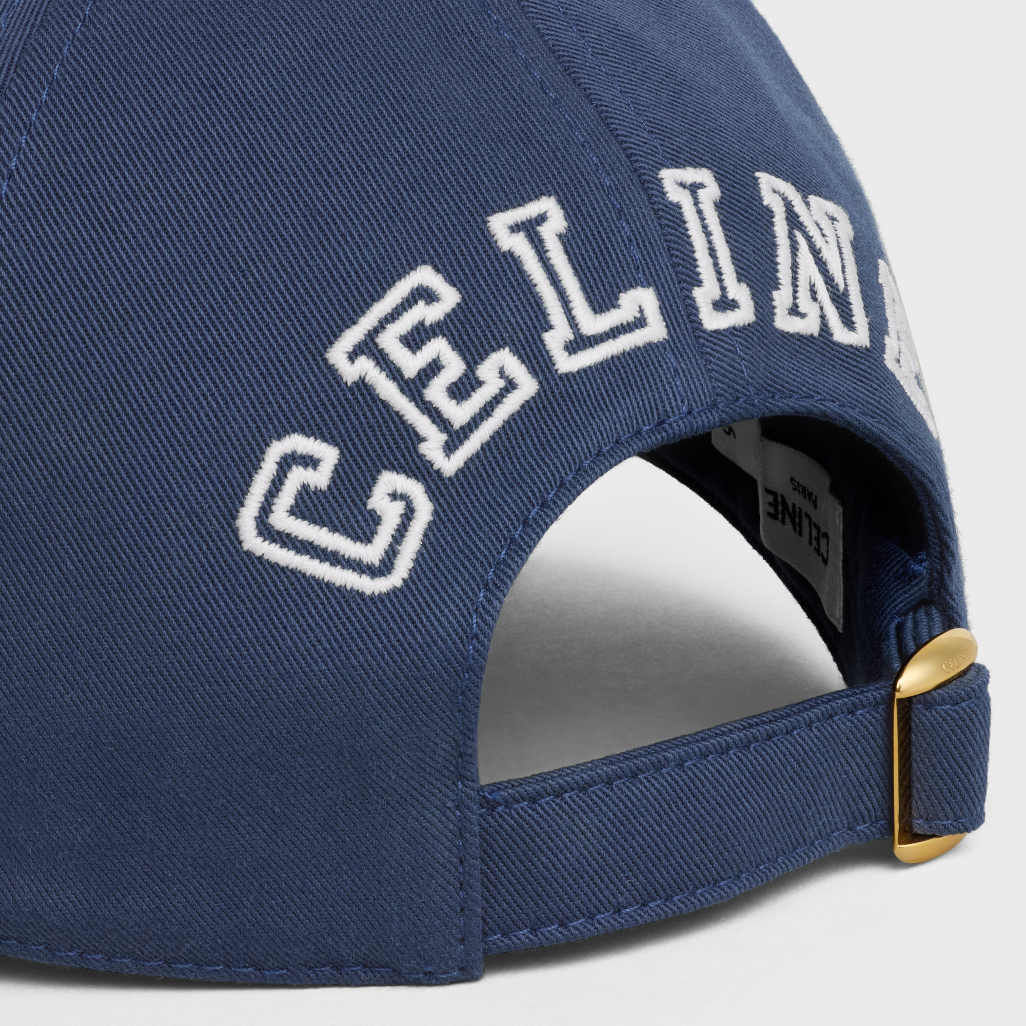 Celine Anchor Baseball Cap In Washed Cotton In Indigo