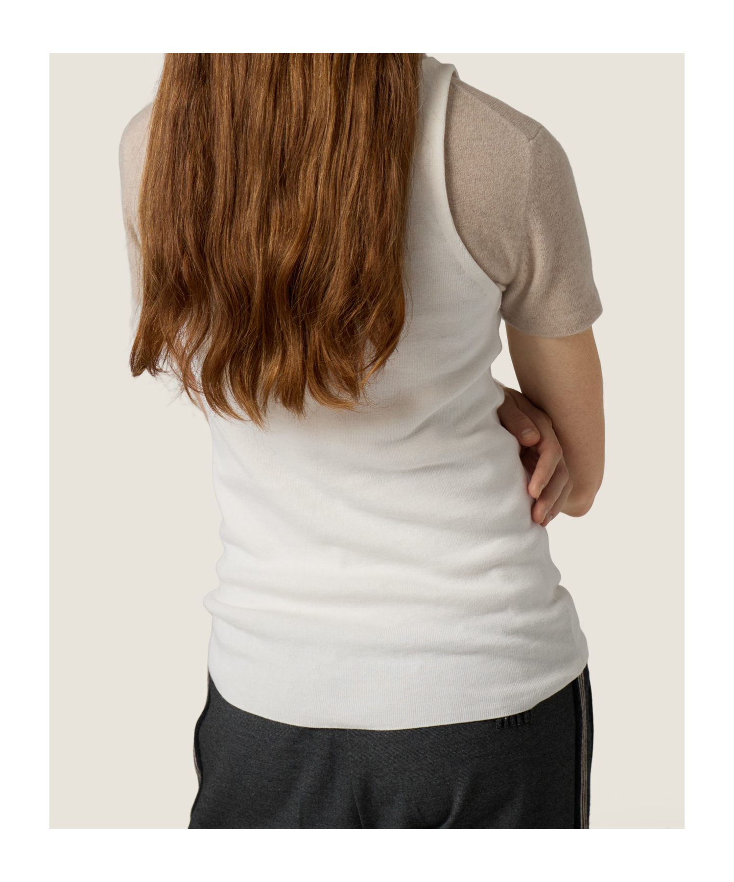 Miu Miu Cotton Knit Tank Top In White