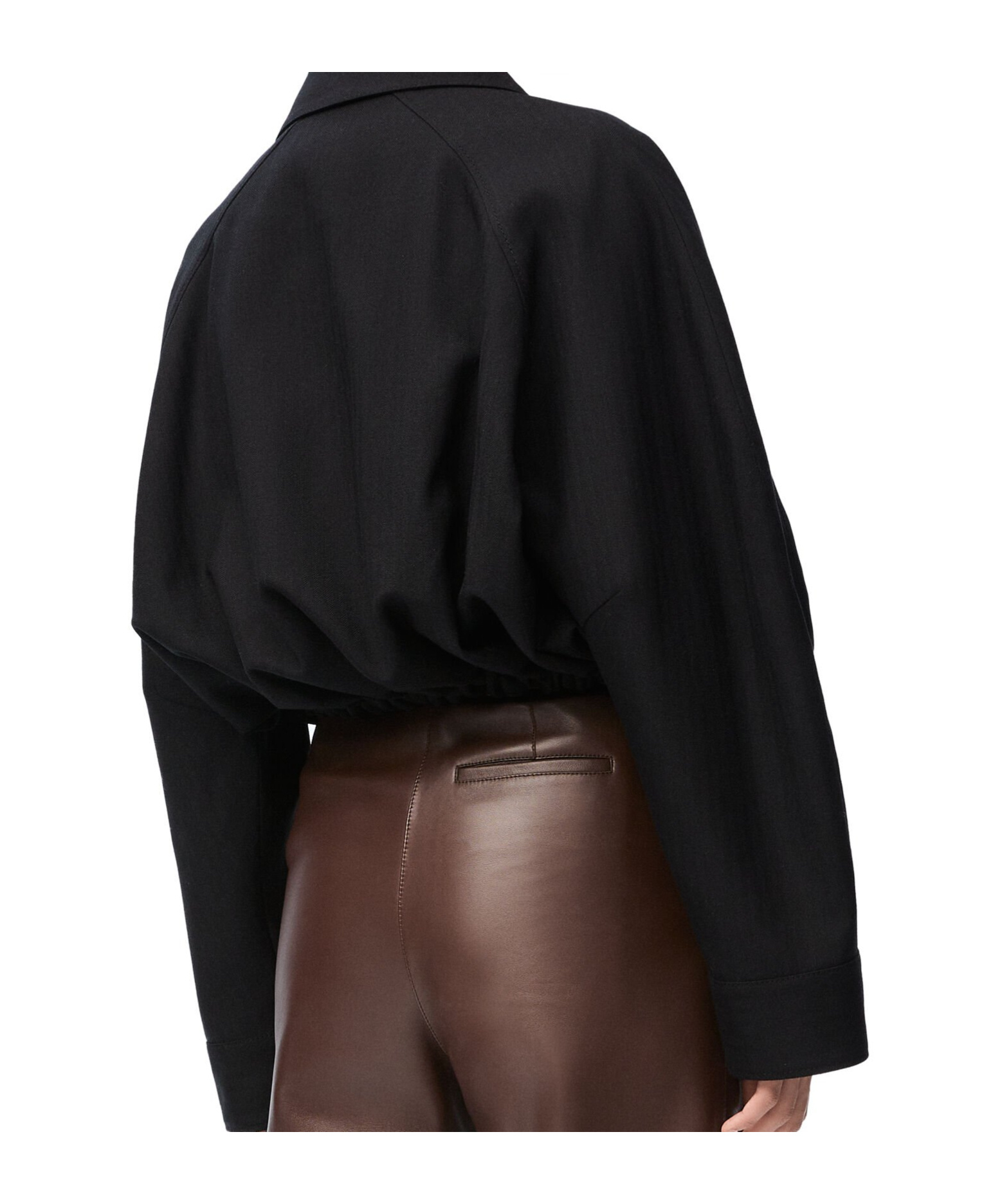 Loewe Long-sleeved Wool Jacket In Black