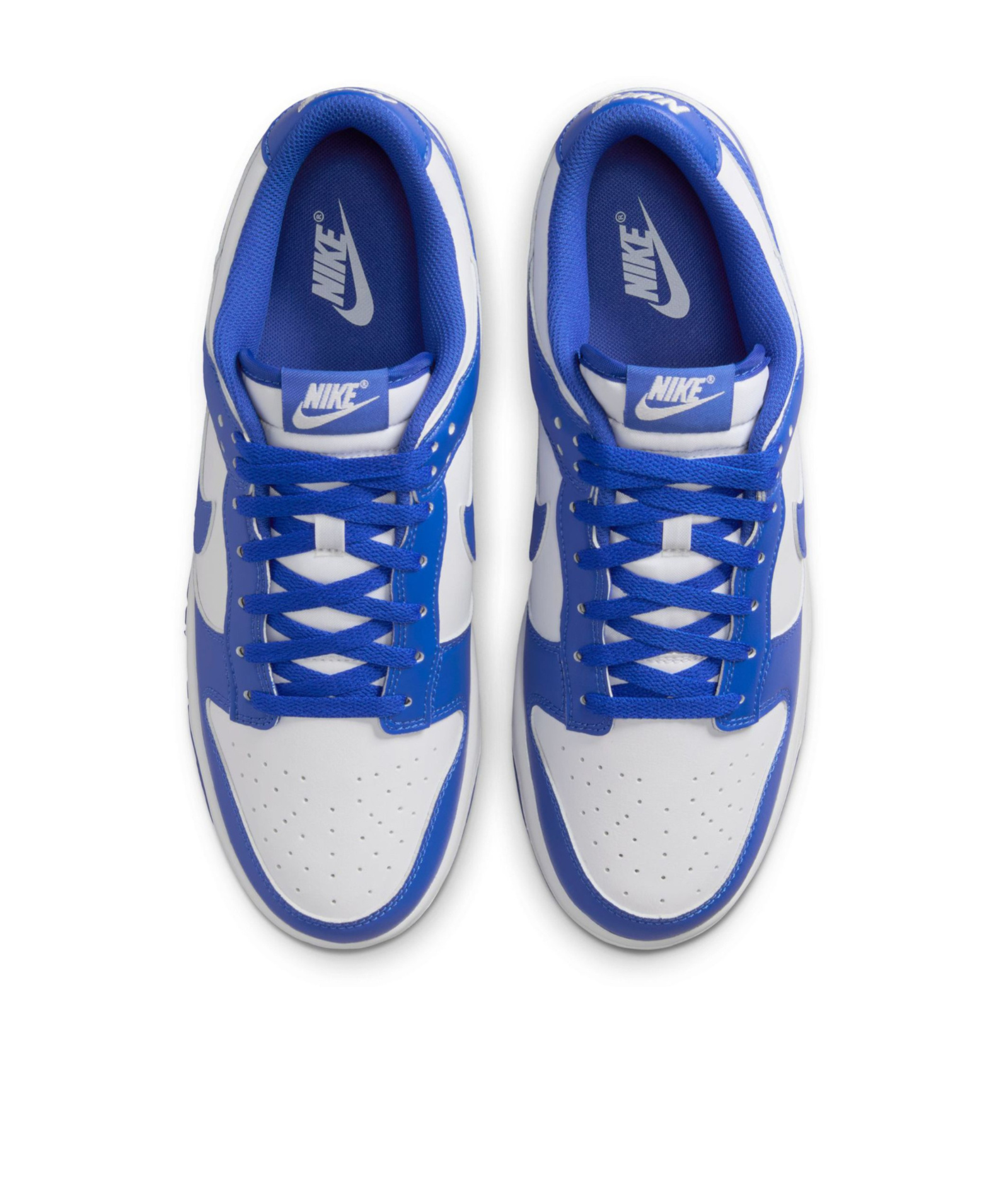 Nike Dunk Low Fn3416-001 Sneaker Mens White Blue Leather Lace Up Lifestyle Shoes In Blue