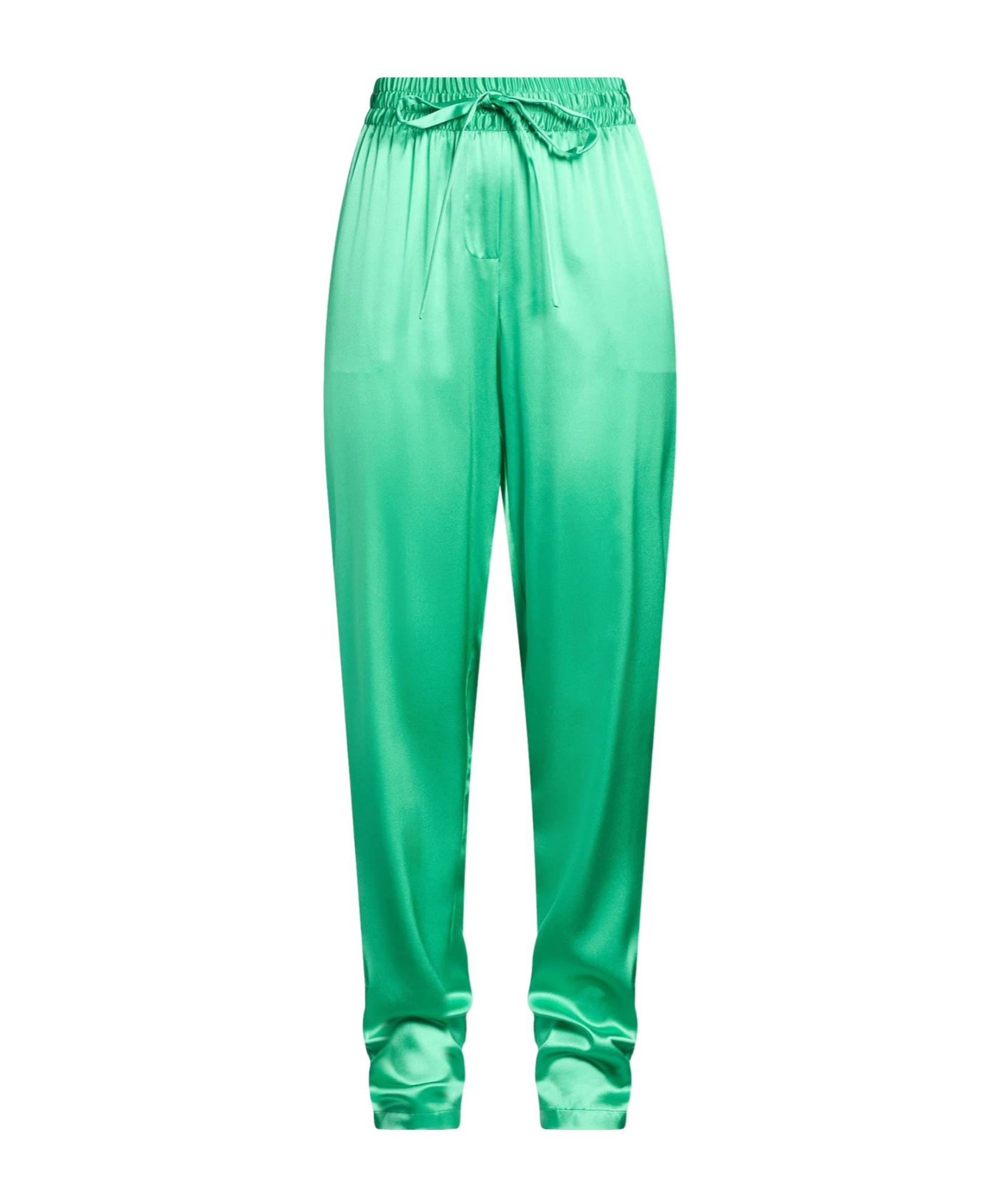 Dolce & Gabbana Solid-color Satin Pajama Pants In Green