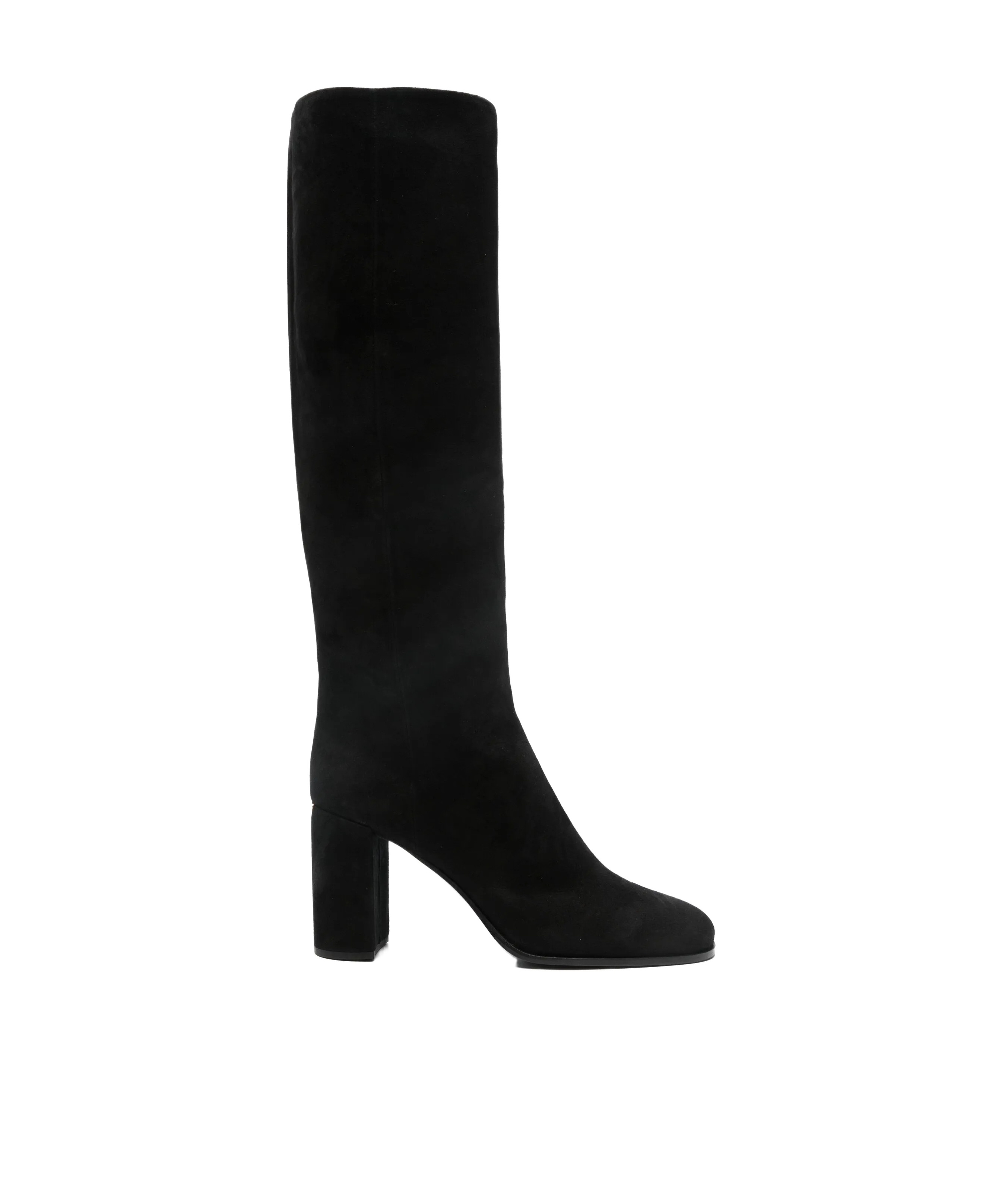 Prada Block-heeled Knee-high Boots In Black