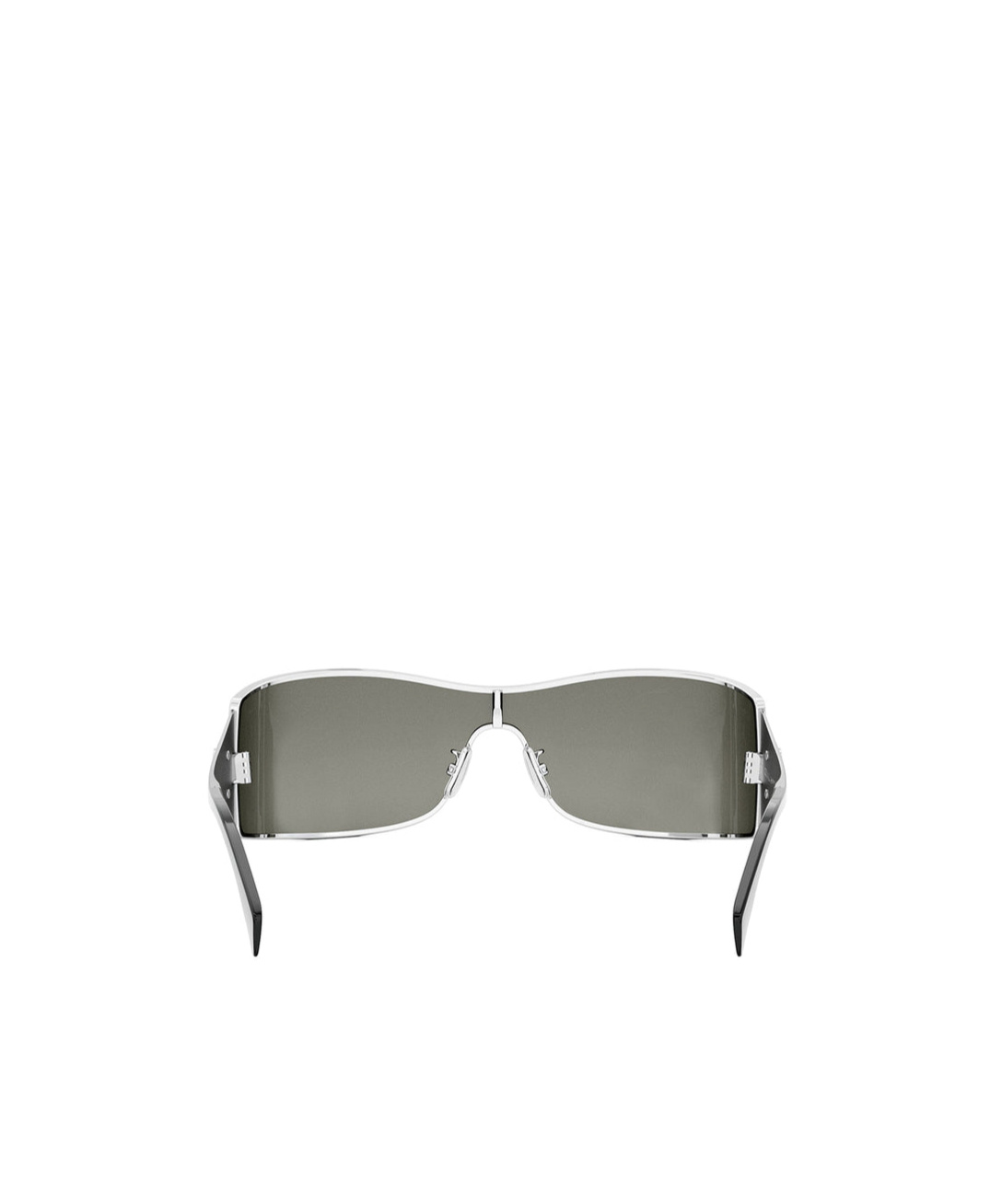 Celine Maxi Triomphe Metal Rectangular Shield Sunglasses In Gray
