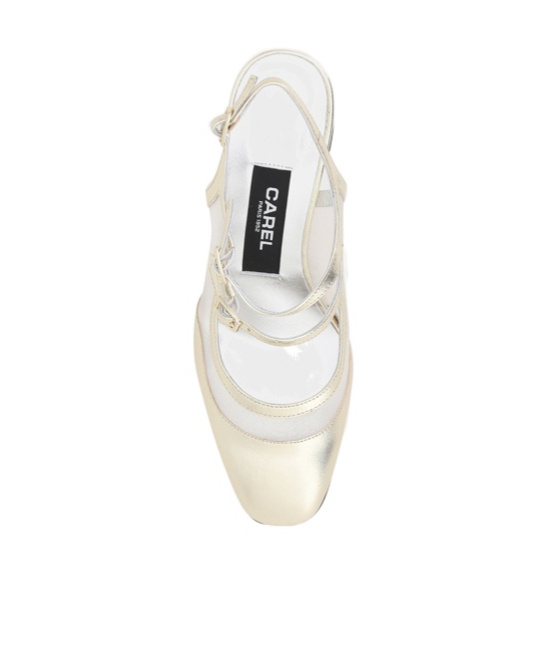 Shop Carel Paris Bananight Laminated Slingback Mary Janes In White