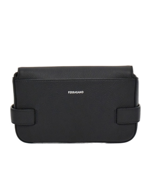 FERRAGAMO SALVATORE FERRAGAMO GANCINI-BUCKLE FOLDOVER TOP MESSENGER BAG