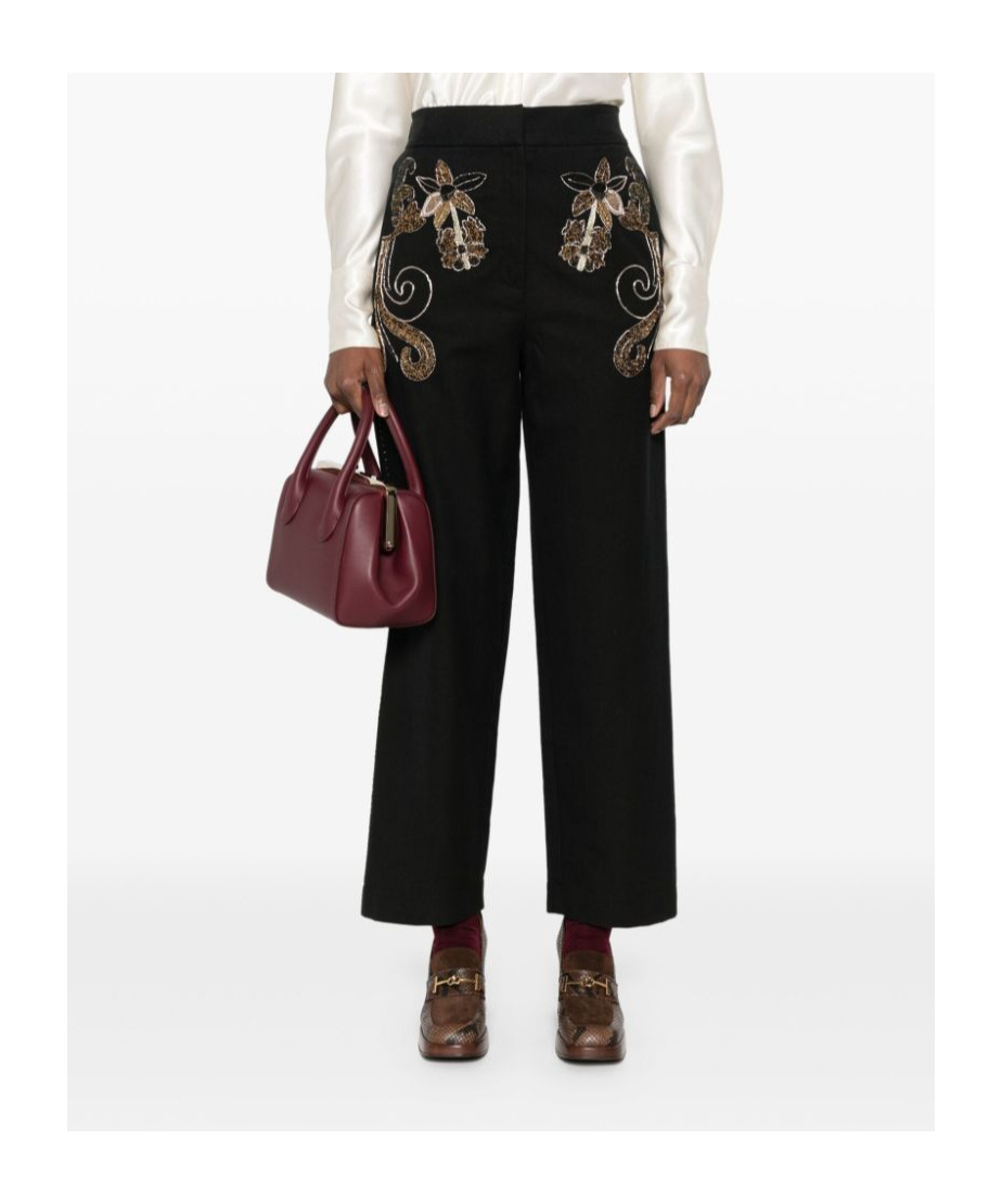 Shop Forte Forte Beaded Tapered Trousers
