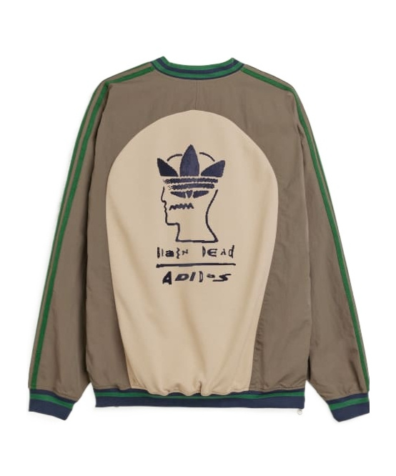 Adidas Originals X Brain Dead Logo Print Long-sleeved T-shirt In Brown