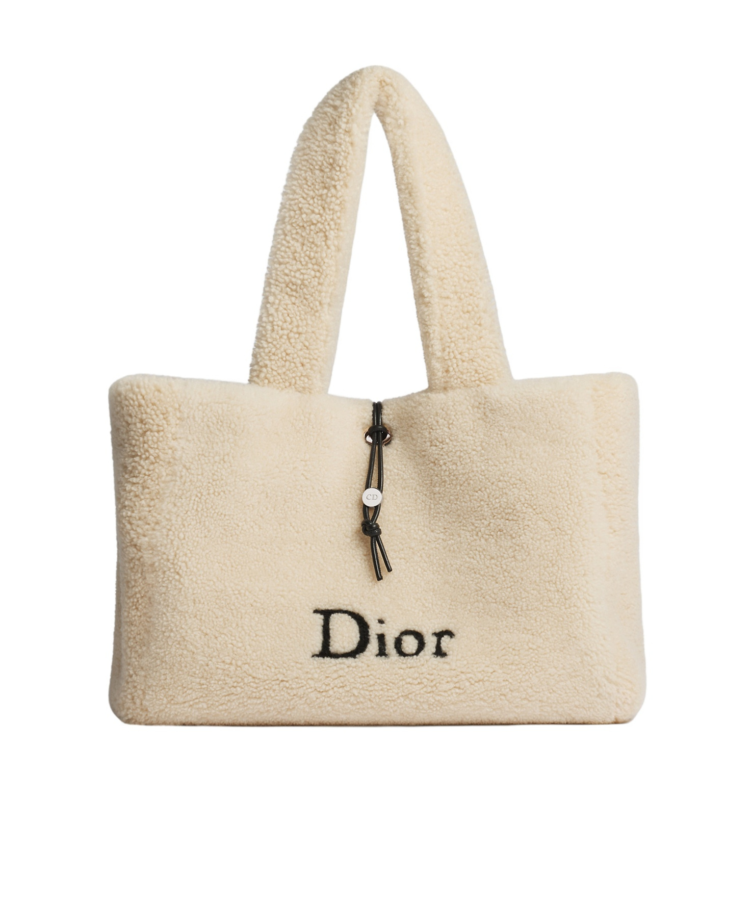 Dior Alps Medium Spongy Book Tote In Off White