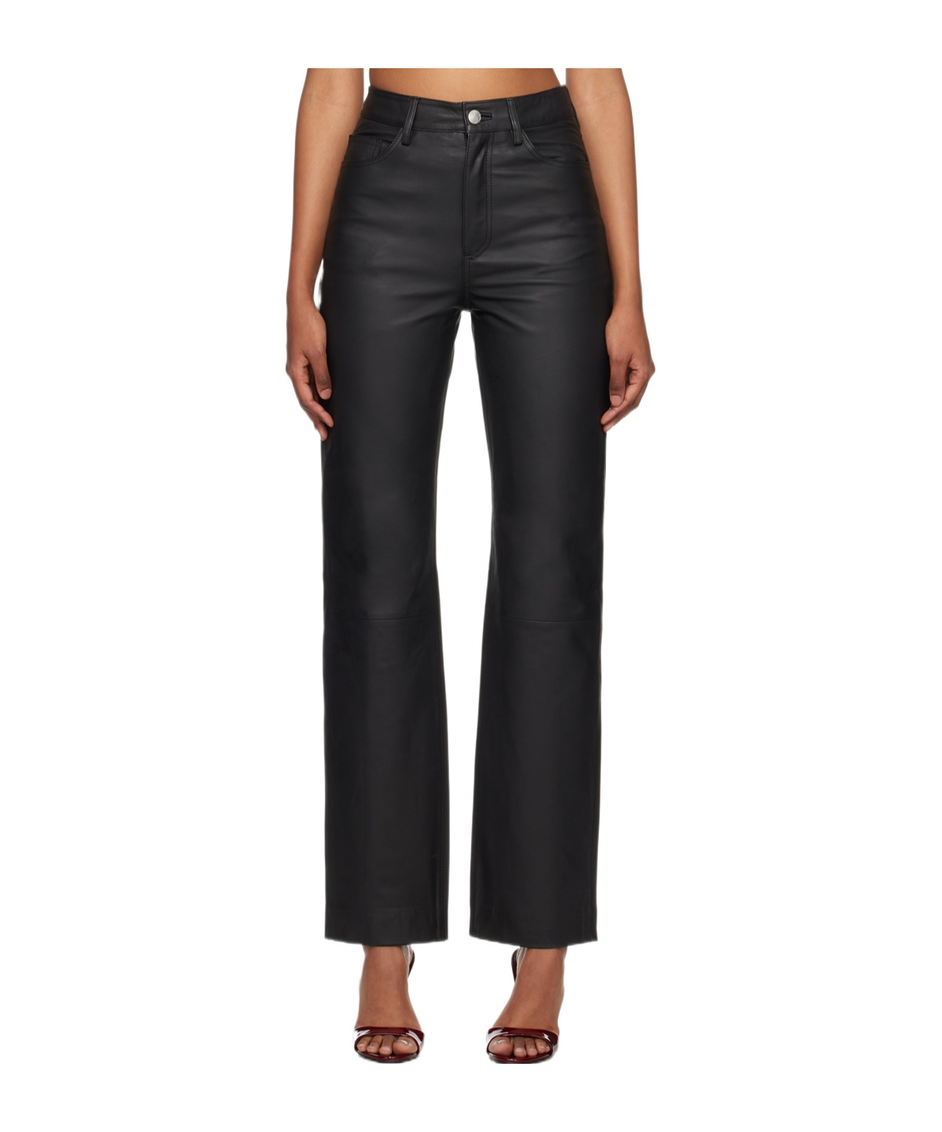 Remain Birger Christensen Belt-loop Casual Pants In Black