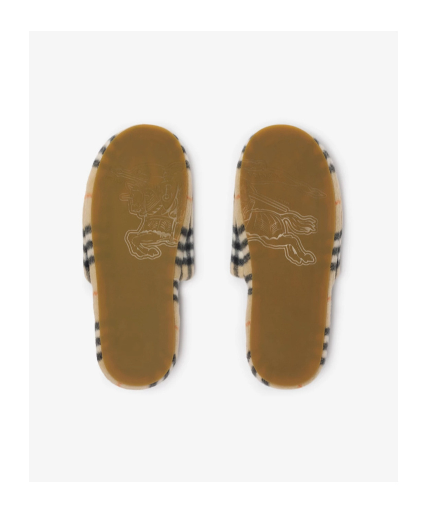 Burberry Quilted Check Sandals For Women In Neutral