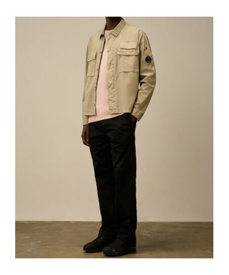 C.p. Company Gabardine Practical Lens Shirt In Nude