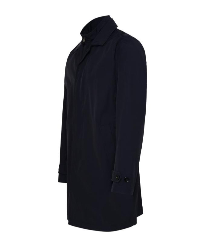 Fay Single-breasted Coat In Black
