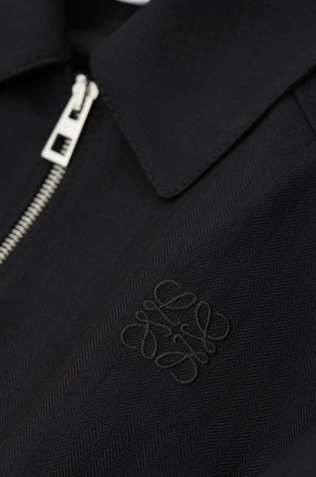Loewe Long-sleeved Wool Jacket In Black