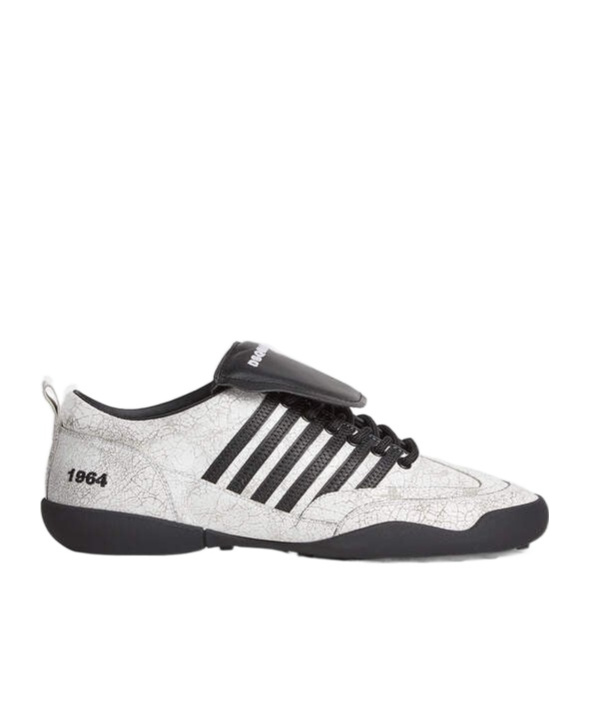 Dsquared2 Soccer Lace-up Low Top Sneakers In White