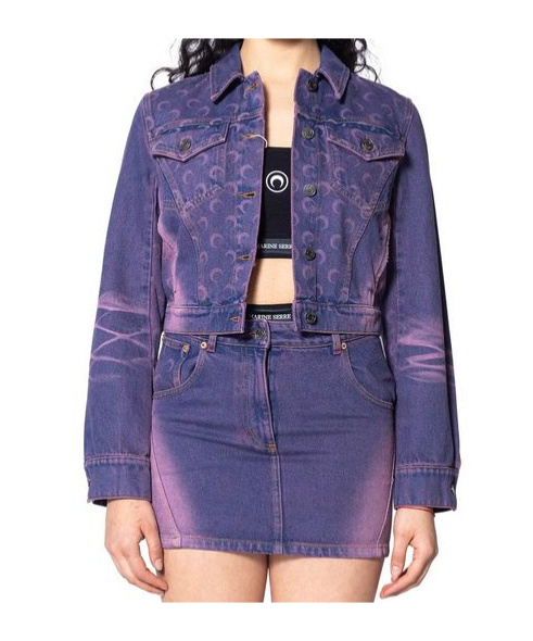 MARINE SERRE MOON LASER DENIM JACKET 
