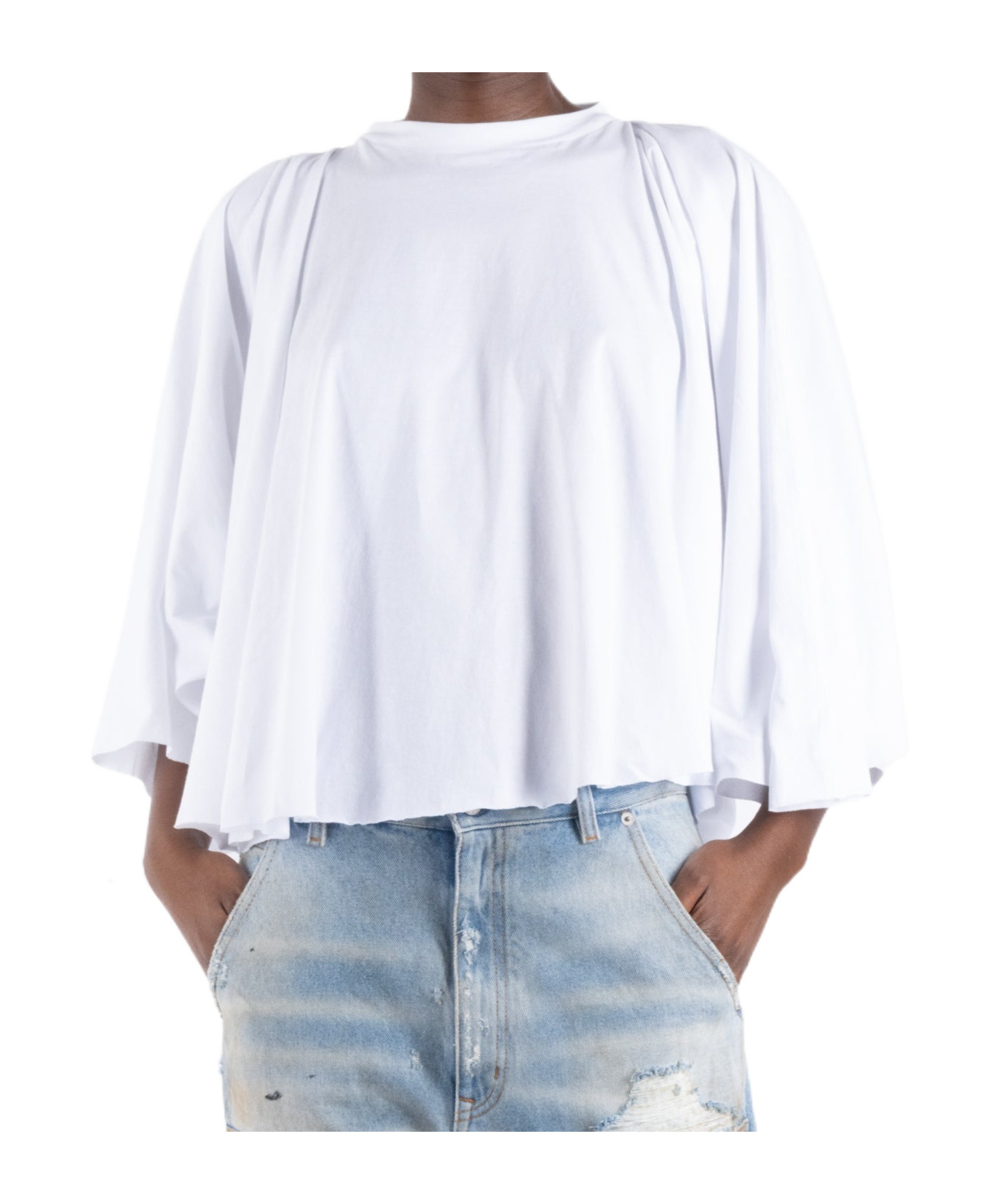 Mm6 Maison Margiela Long Sleeved Top Clothing In White