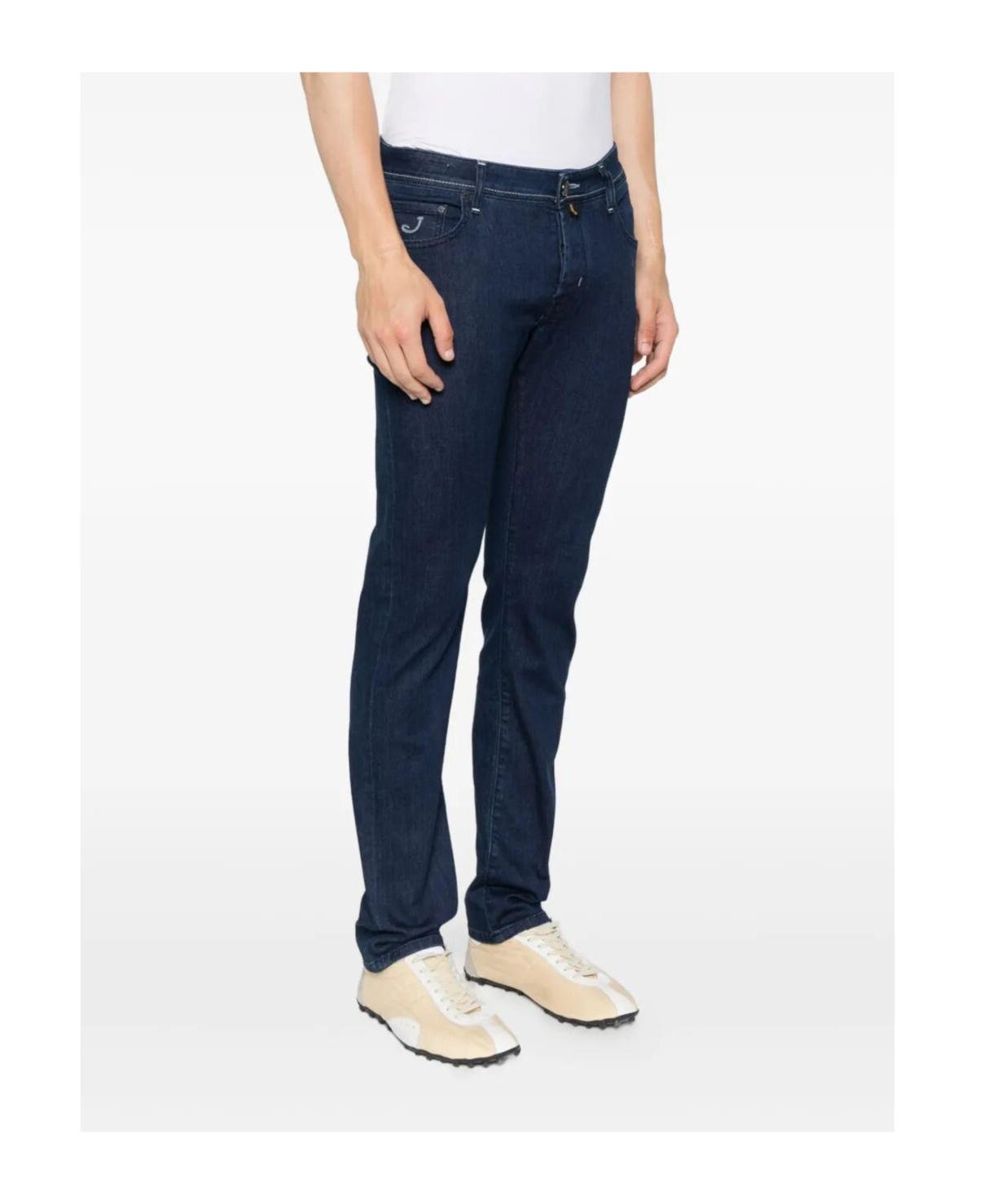 Jacob Cohen Belt Loop Jeans In Blue