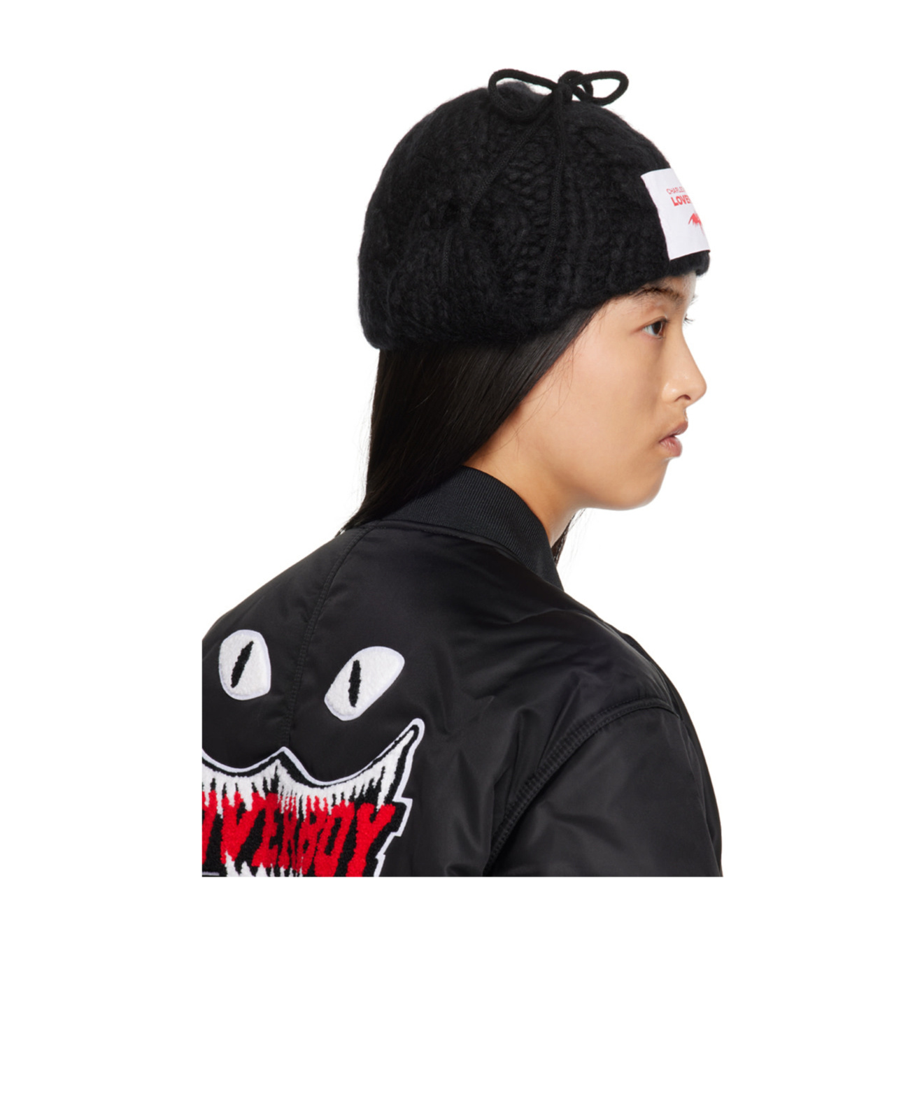 Charles Jeffrrey Loverboy Chunky Aviator Beanie In Black