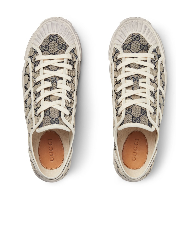 Gucci Gg-print Low-top Sneakers In Nude