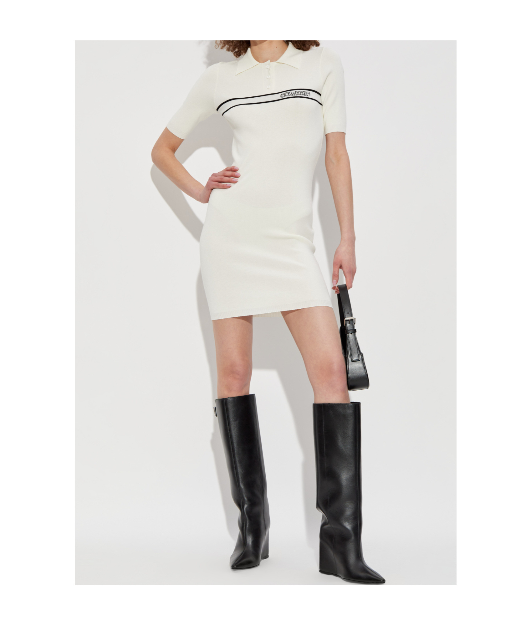 Off-white X Virgil Abloh Short Sleeve Dress In White