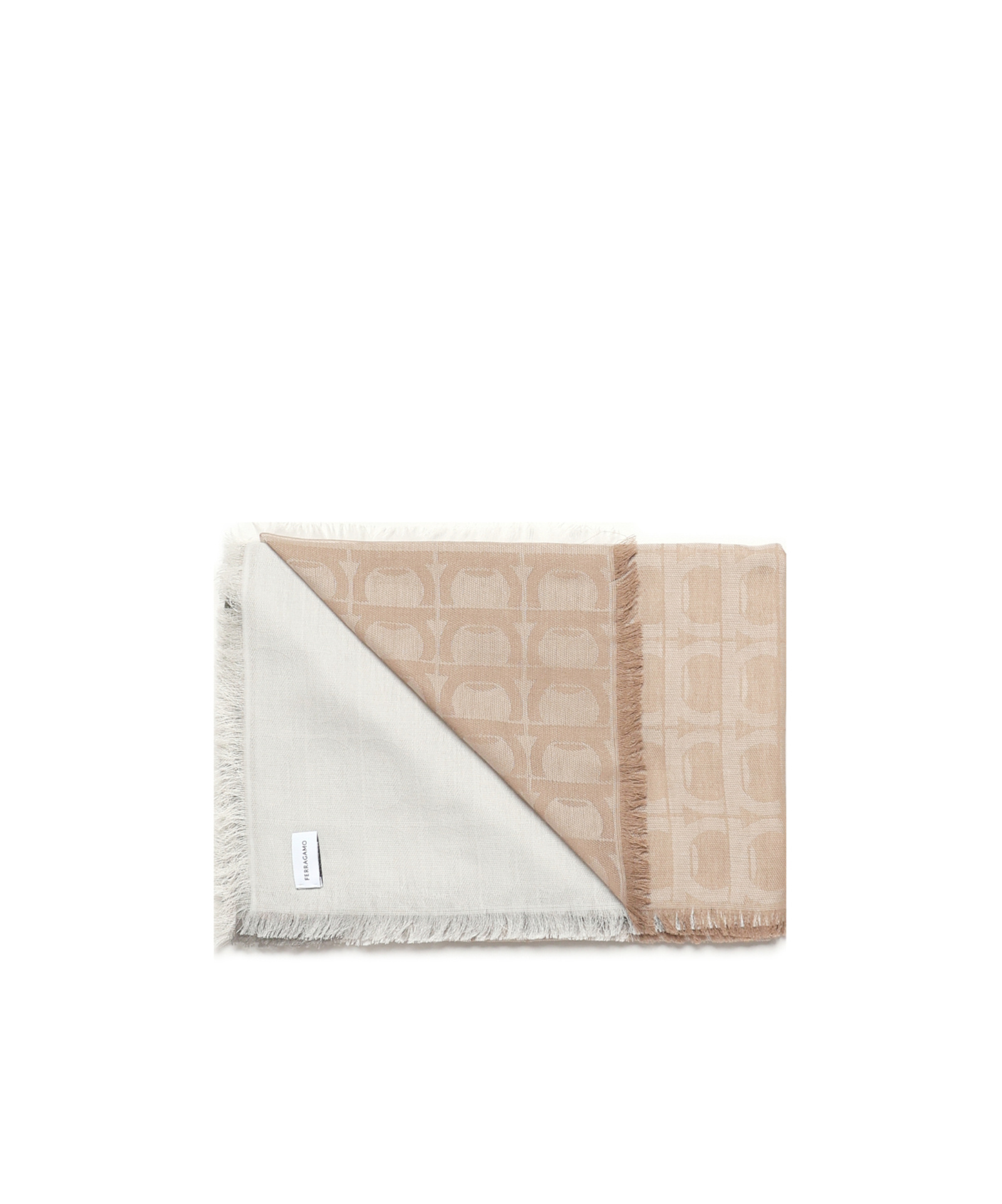 Ferragamo Patterned Fringed Scarf