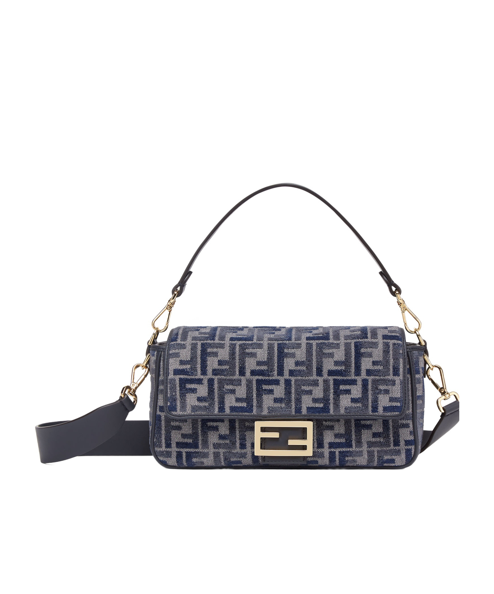 Fendi Luxurious Lamb Leather Crossbody Handbag In Argentopal For Women In Black