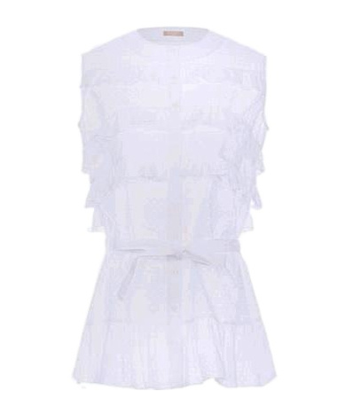 Alaïa Crew Neck Top In White