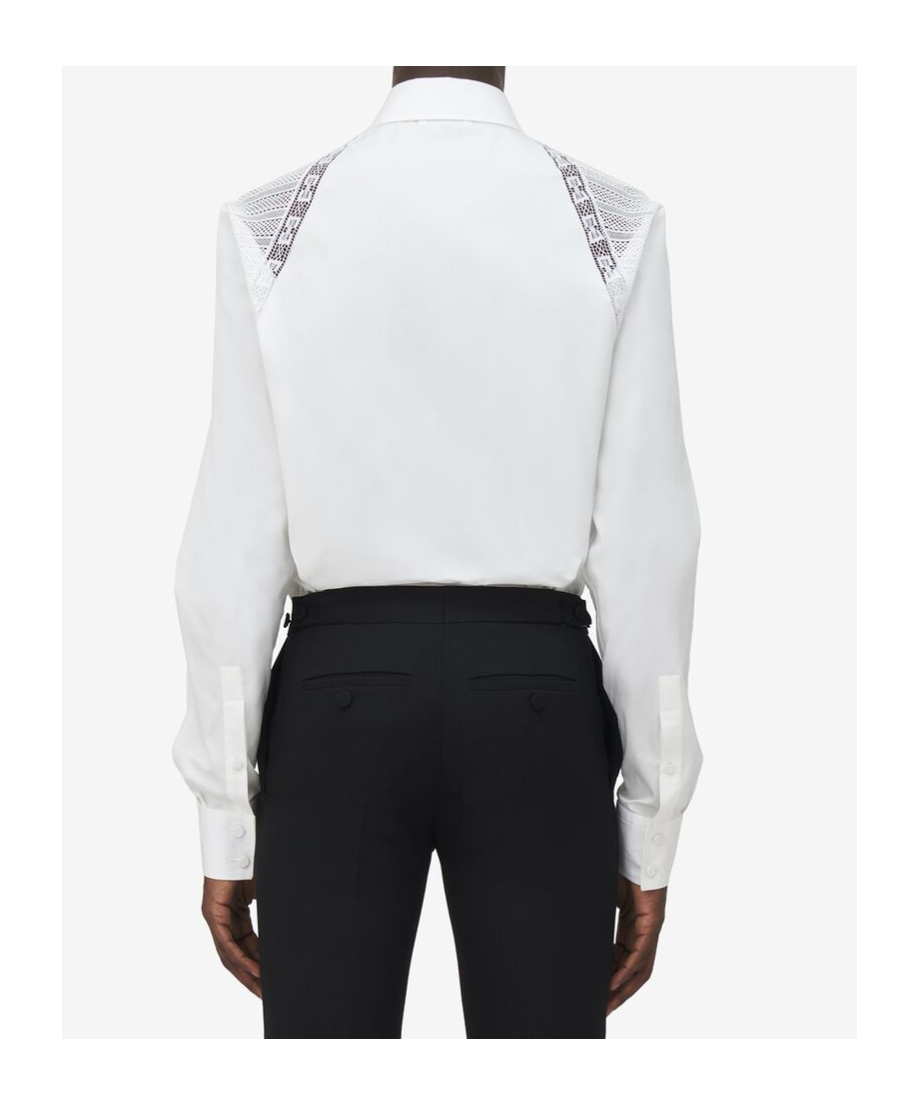 Alexander Mcqueen White Lace Harness Shirt In White
