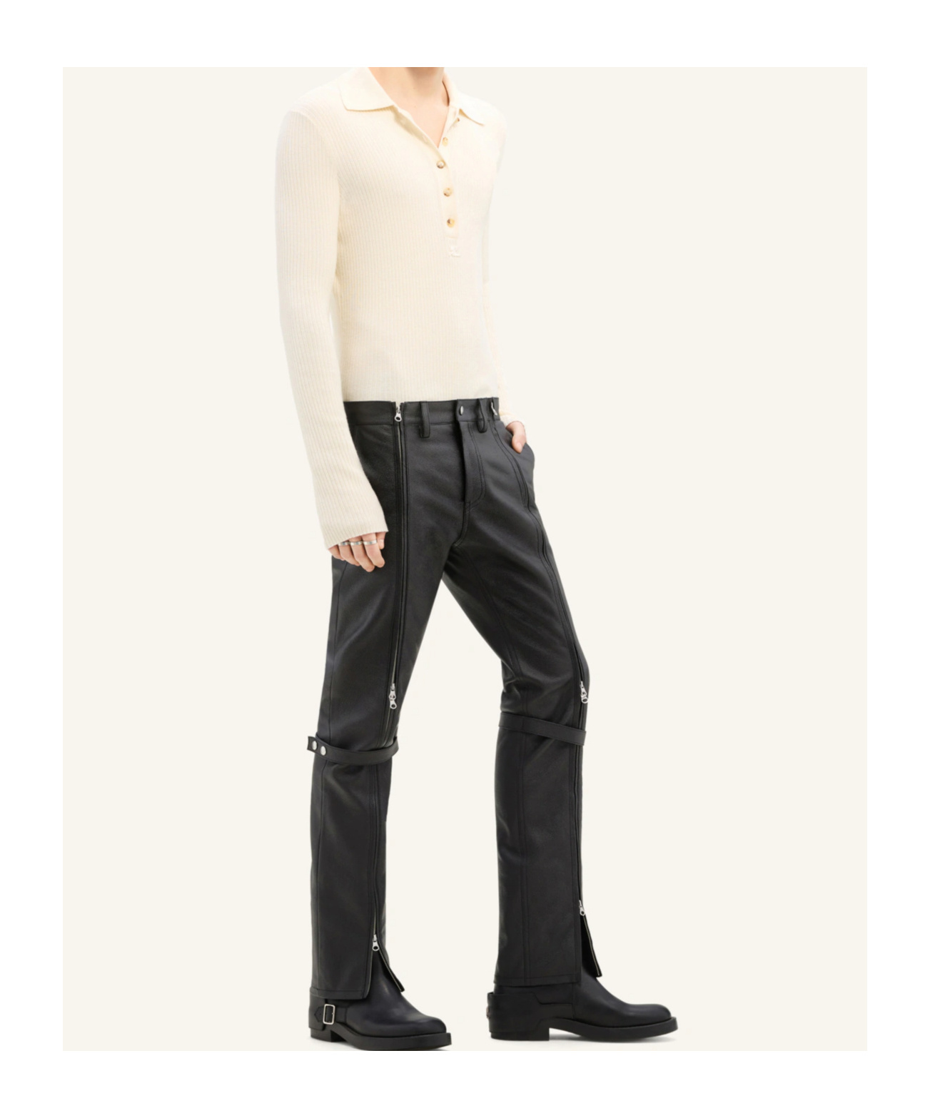Courrèges Logo-embroidered Ribbed Jumper In White