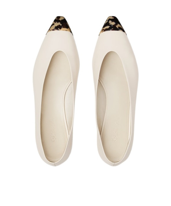 Loro Piana Rebecca Ballet Flats In Neutral