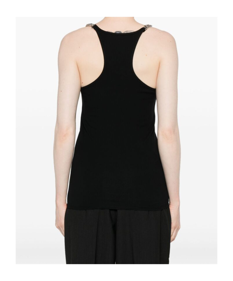 Stella Mccartney Chain Shoulder Strap Vest In Black