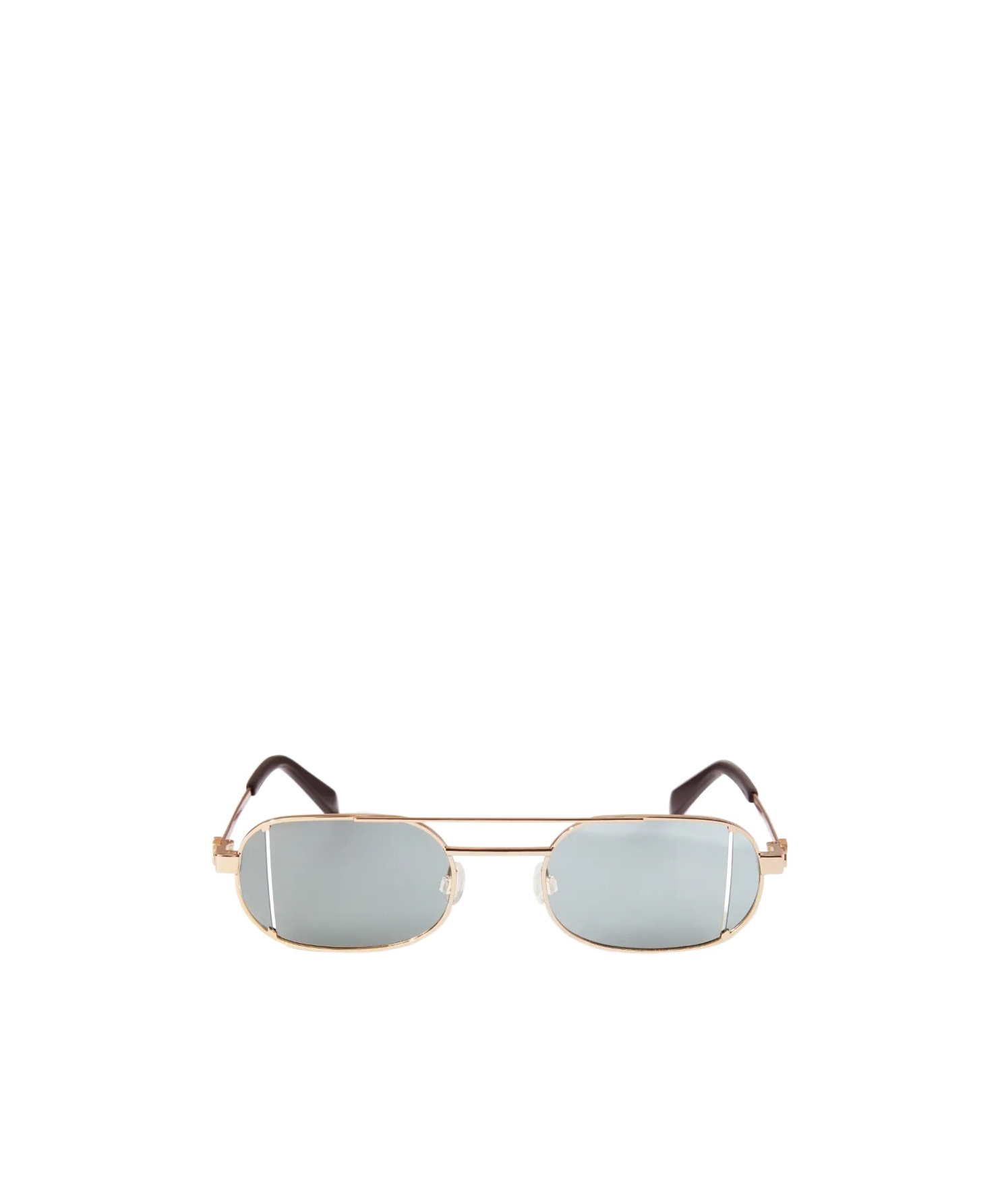 Off-white Lynn Oval Metal Sunglasses In Gray