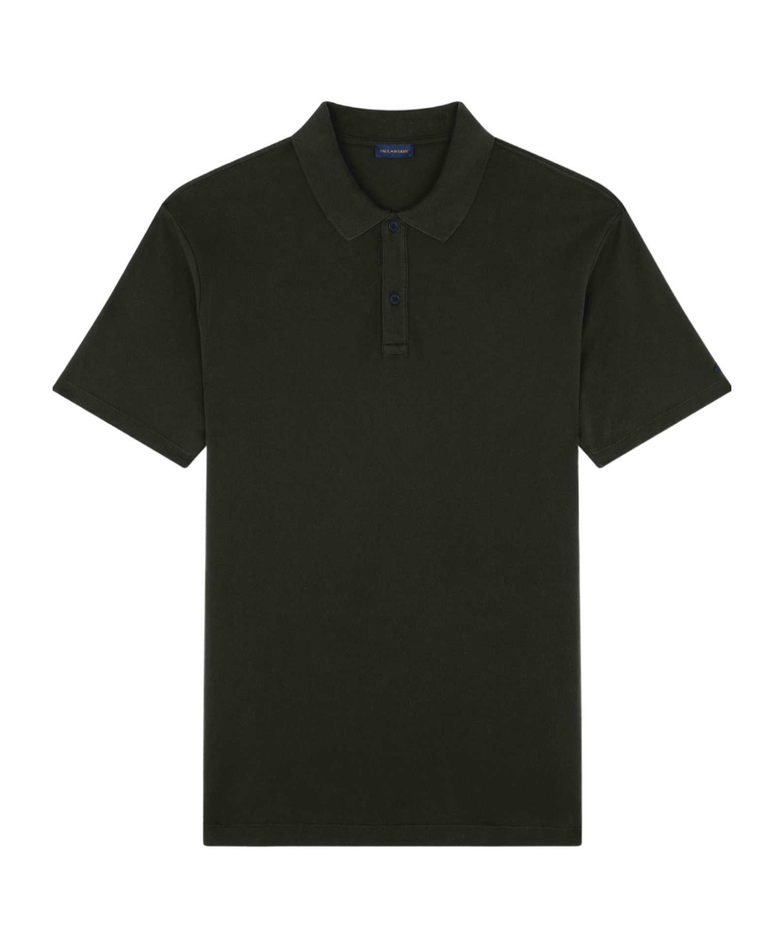 Shop Paul & Shark Garment-dyed Cotton Polo Shirt In Black