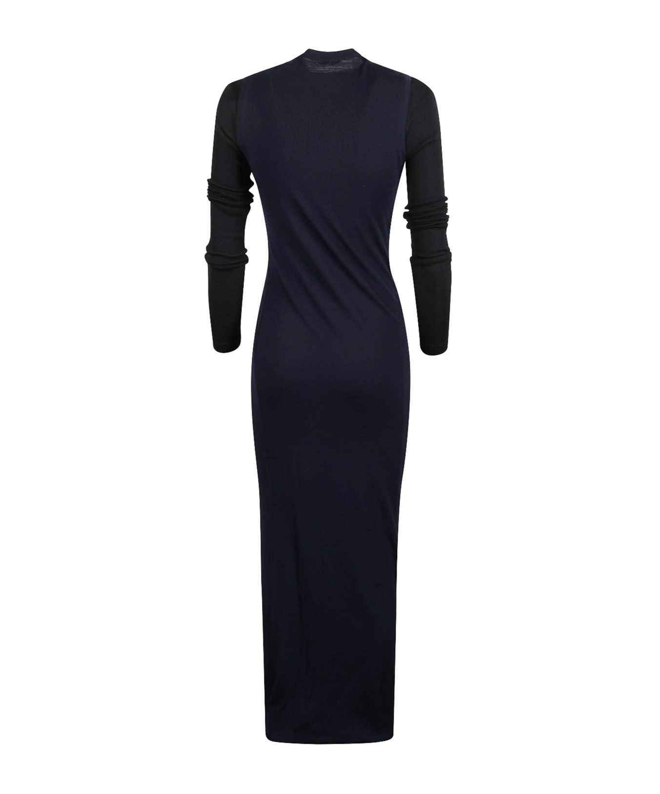 Jil Sander Long-sleeve Maxi Dress In Black