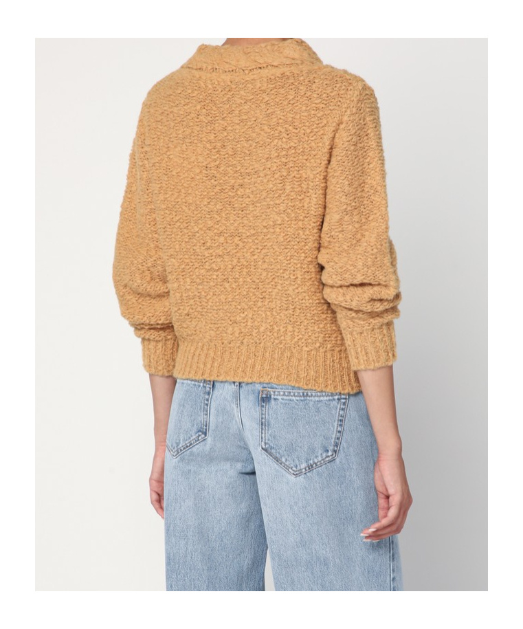 Isabel Marant Caramel-coloured Romane Sweater With Cable Knit Women In Nude