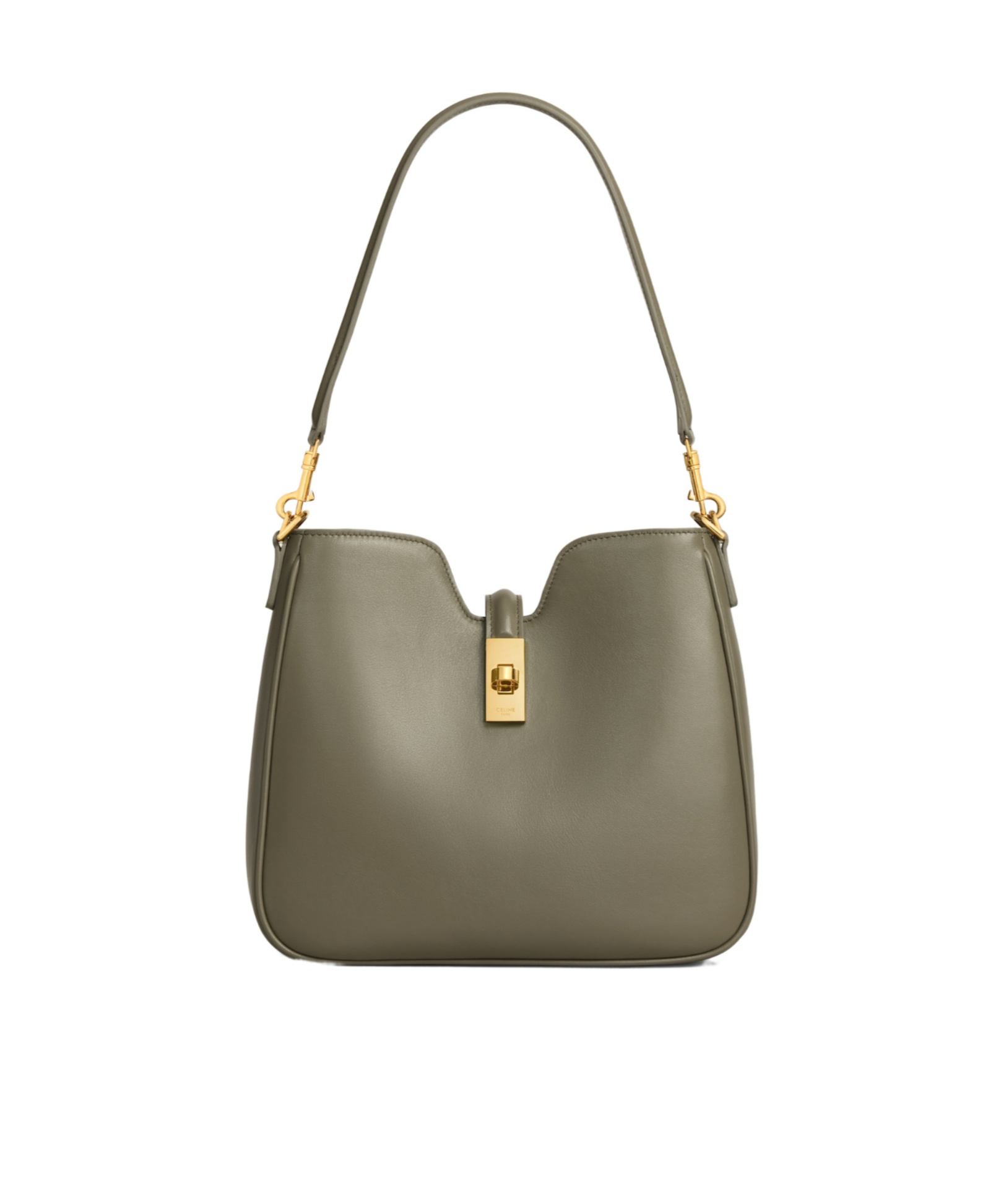 Celine Small Camille 16 Soft Bag In Smooth Calfskin In Green