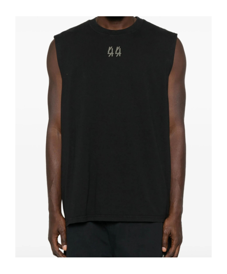 44 Label Group Logo-print Sleeveless Vest In Black