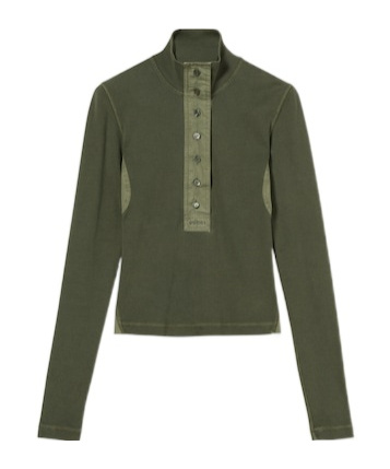 Gucci Cotton Rib Long-sleeve T-shirt In Green
