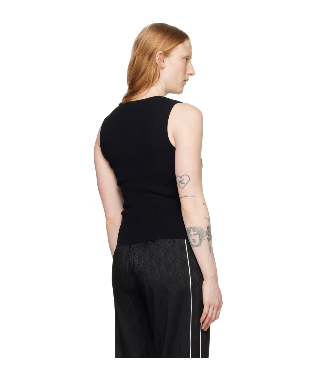 Marine Serre Black Moon Logo Vest In Black