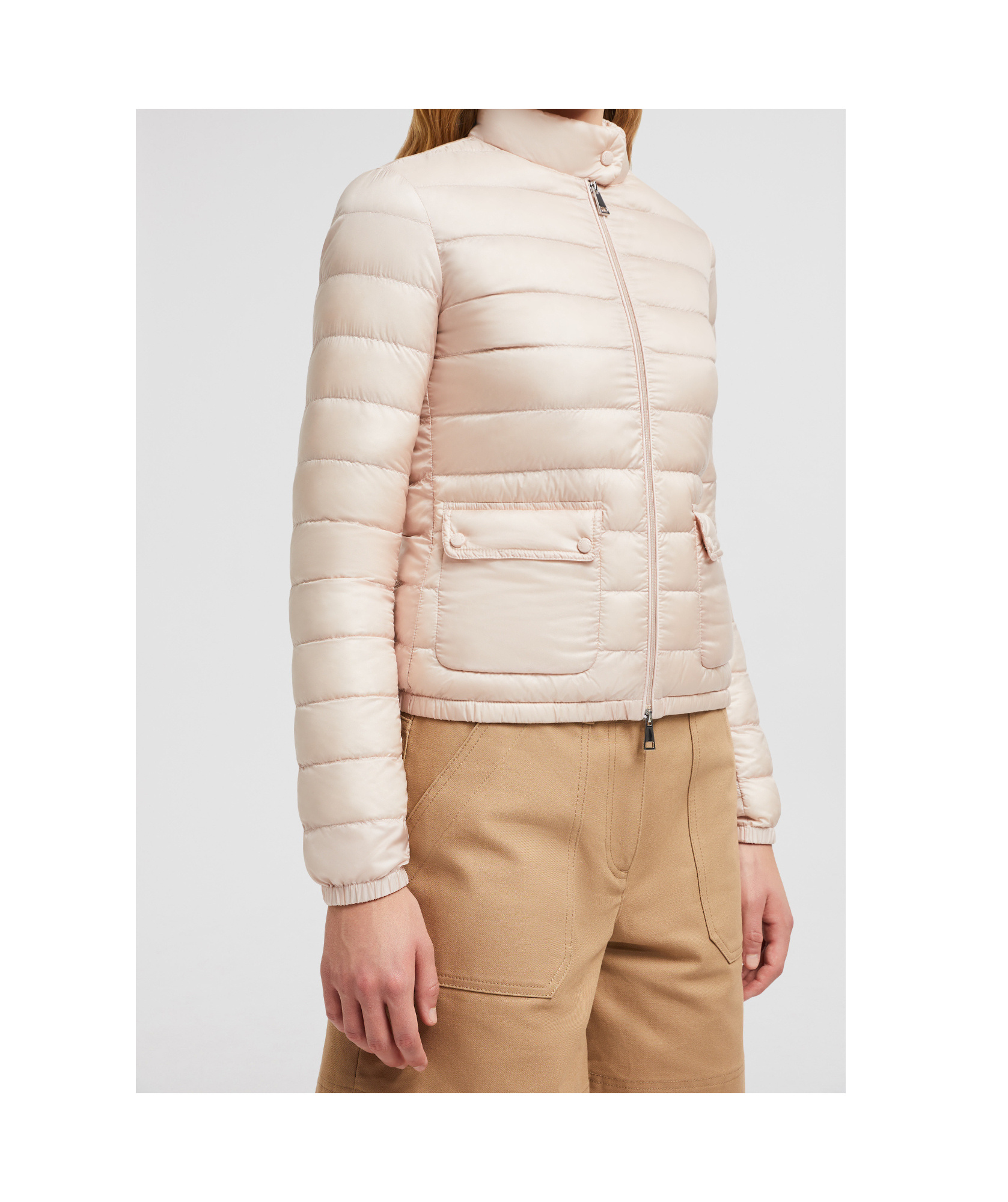 Shop Moncler Lans Foldable Short Down Jacket In Pink