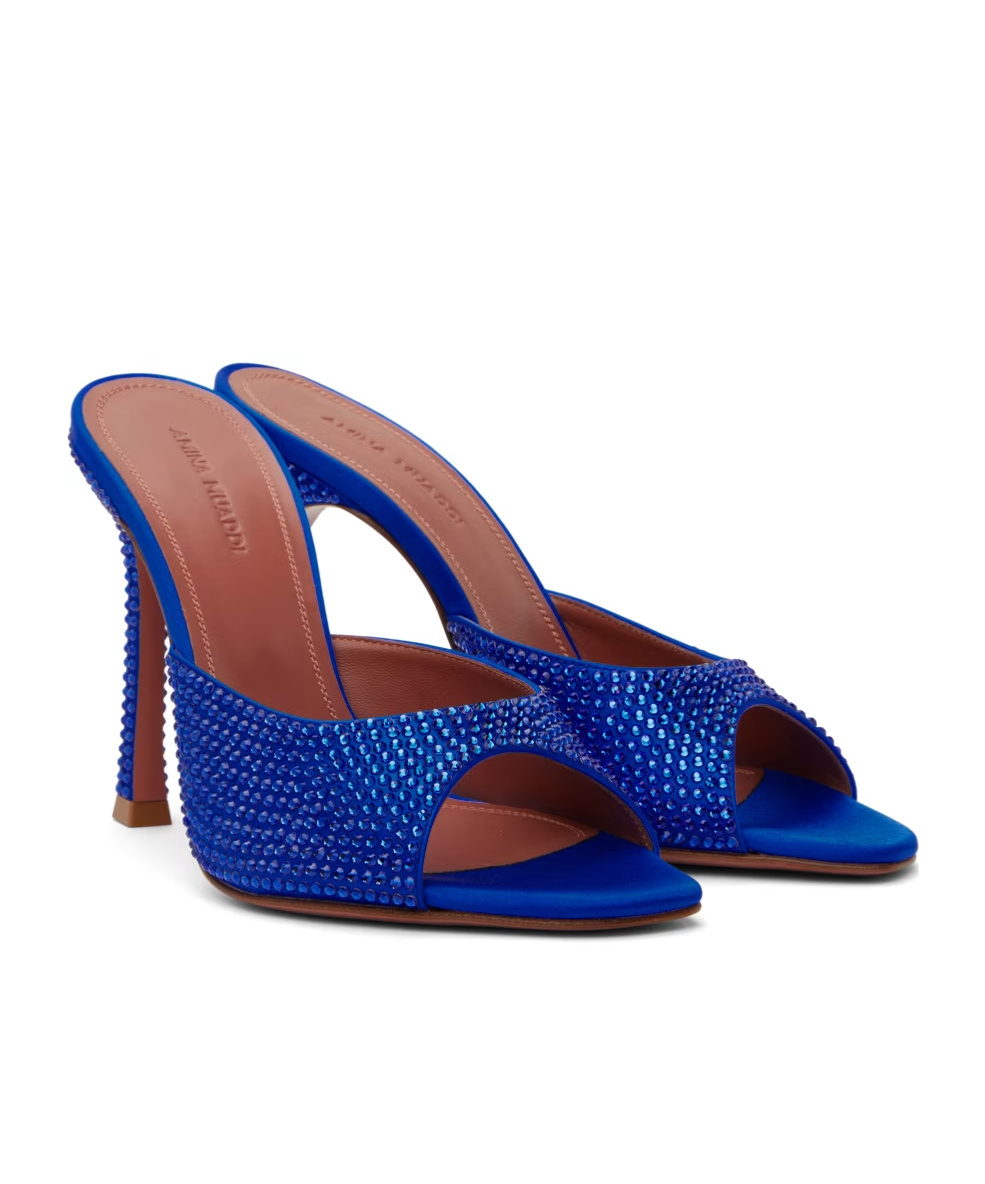 AMINA MUADDI ALEXA CRYSTAL SLIPPER CRYSTAL HIGH-HEELED SANDALS